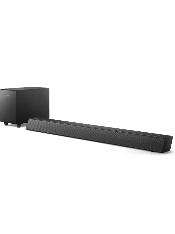 PHILIPS B5306 2.1-Channel Soundbar with Wireless Subwoofer & Roku TV Ready, Black