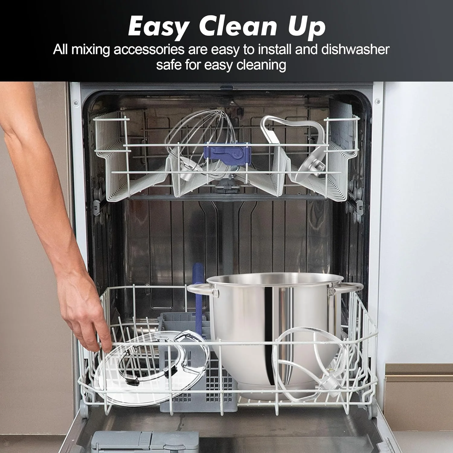 Aucma Stand Mixer,6.5-QT 660W 6-Speed Tilt-Head Food Mixer, Kitchen Electric Mixer with Dough Hook