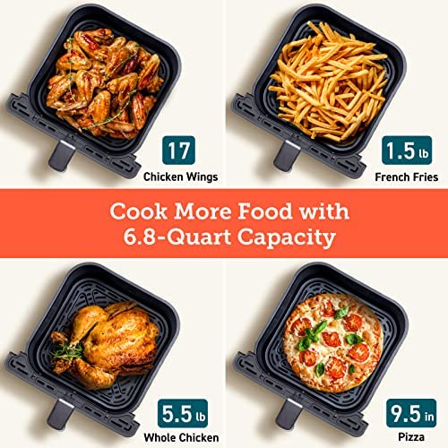 Air Fryer 6.8Qt, Dual Blaze with 360 ThermoIQ Tech
