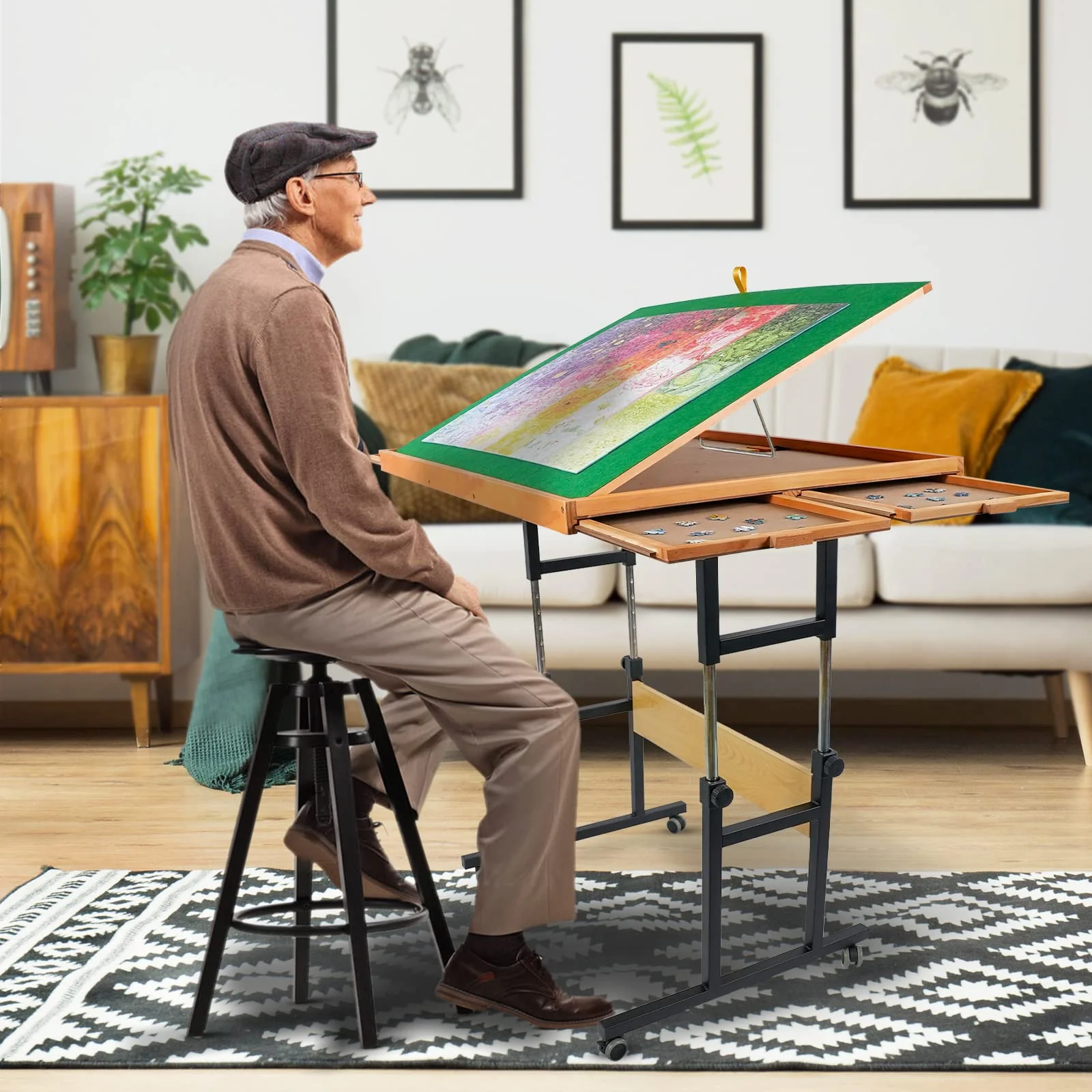 Adjustable 3 Tilting Angle Portable Drawers