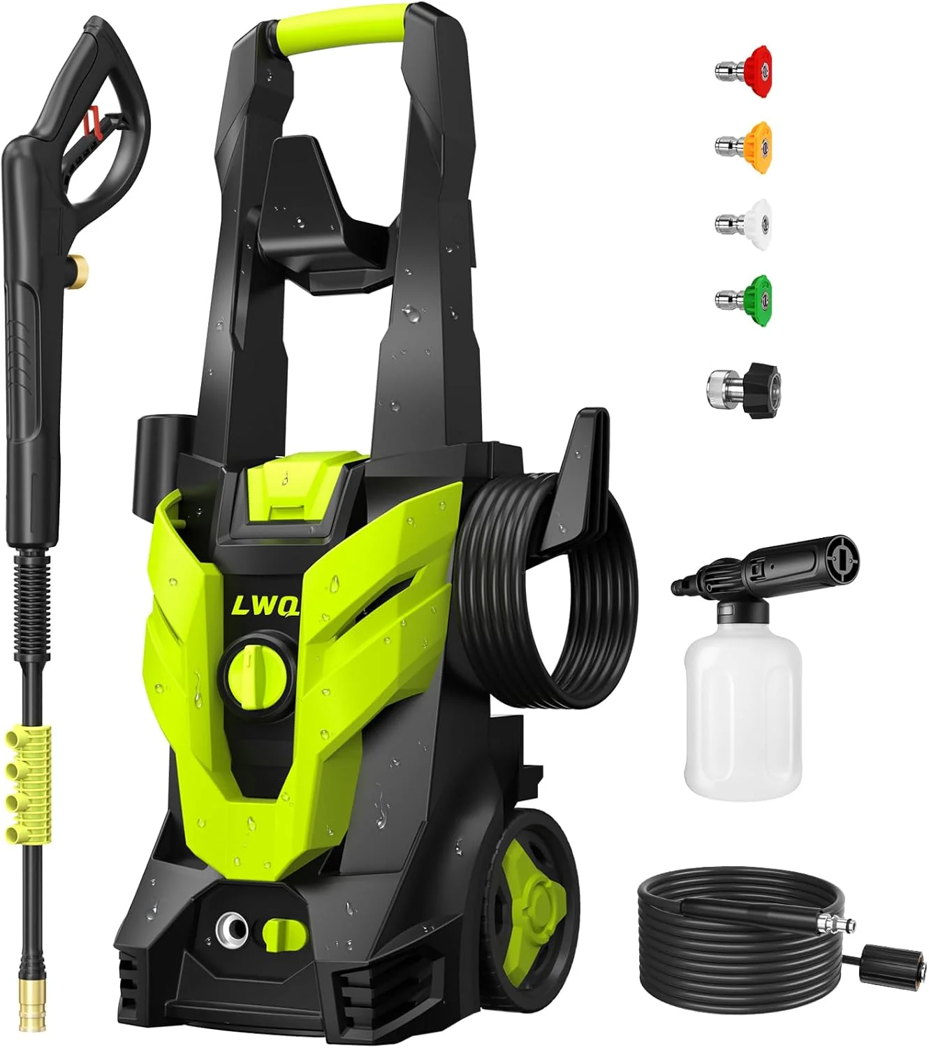 Electric Pressure Washer 25GPM Power Washer with 4 Nozzles
