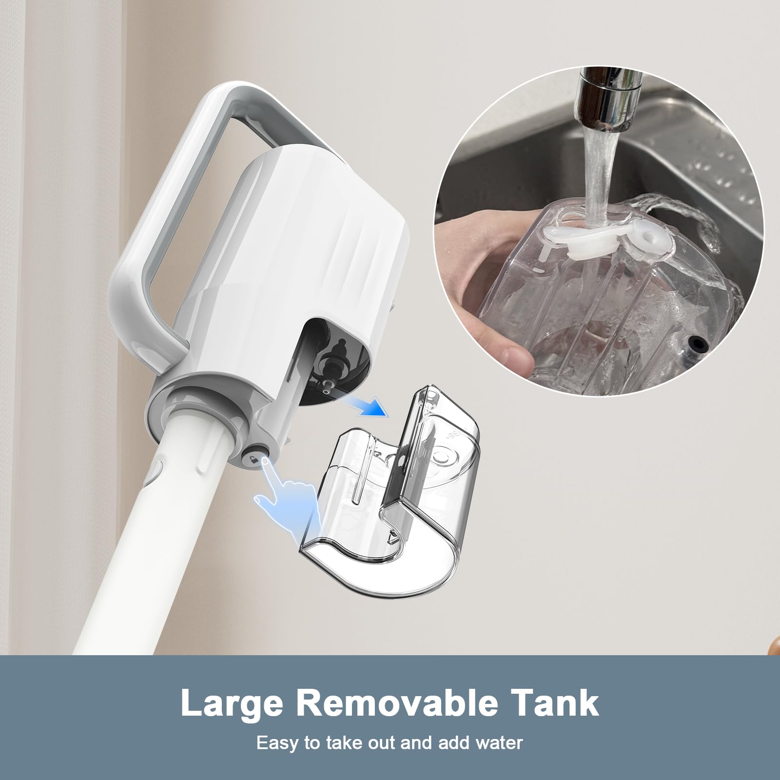 ACHTFACH 6 in 1 Rotated Steam Mop Cleaner with 2 Microfiber Pads