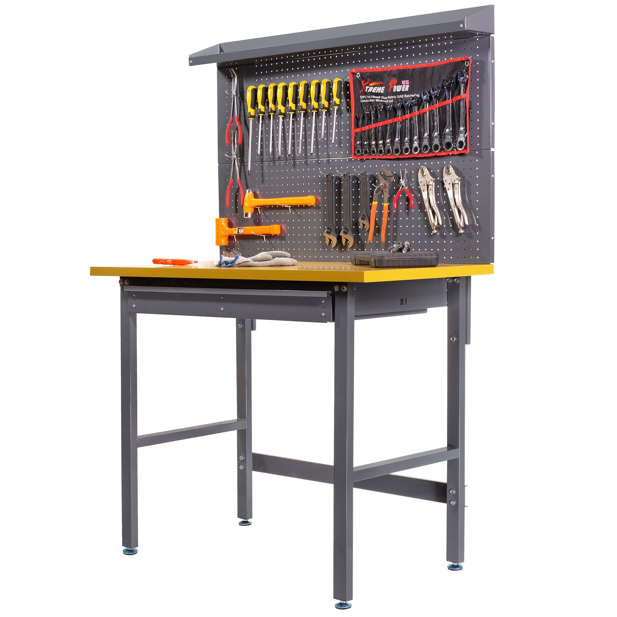 94009 Work Bench Tool Storage Tool Workshop Table w/ Drawer and Peg
