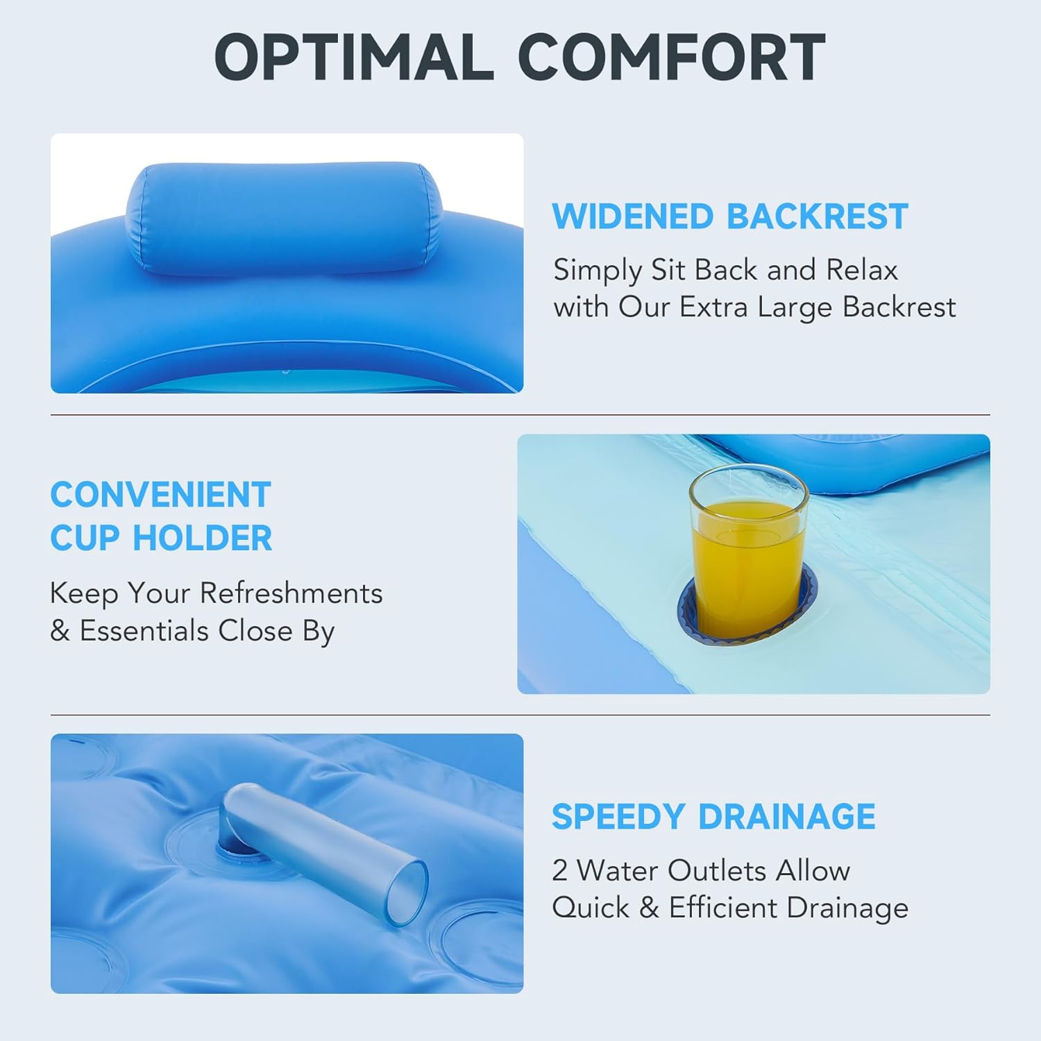 Inflatable Adult Bath Tub, Free-Standing Blow Up Bathtub with Foldable Portable Feature for Adult Spa with Electric Air Pump (High-Density PVC)