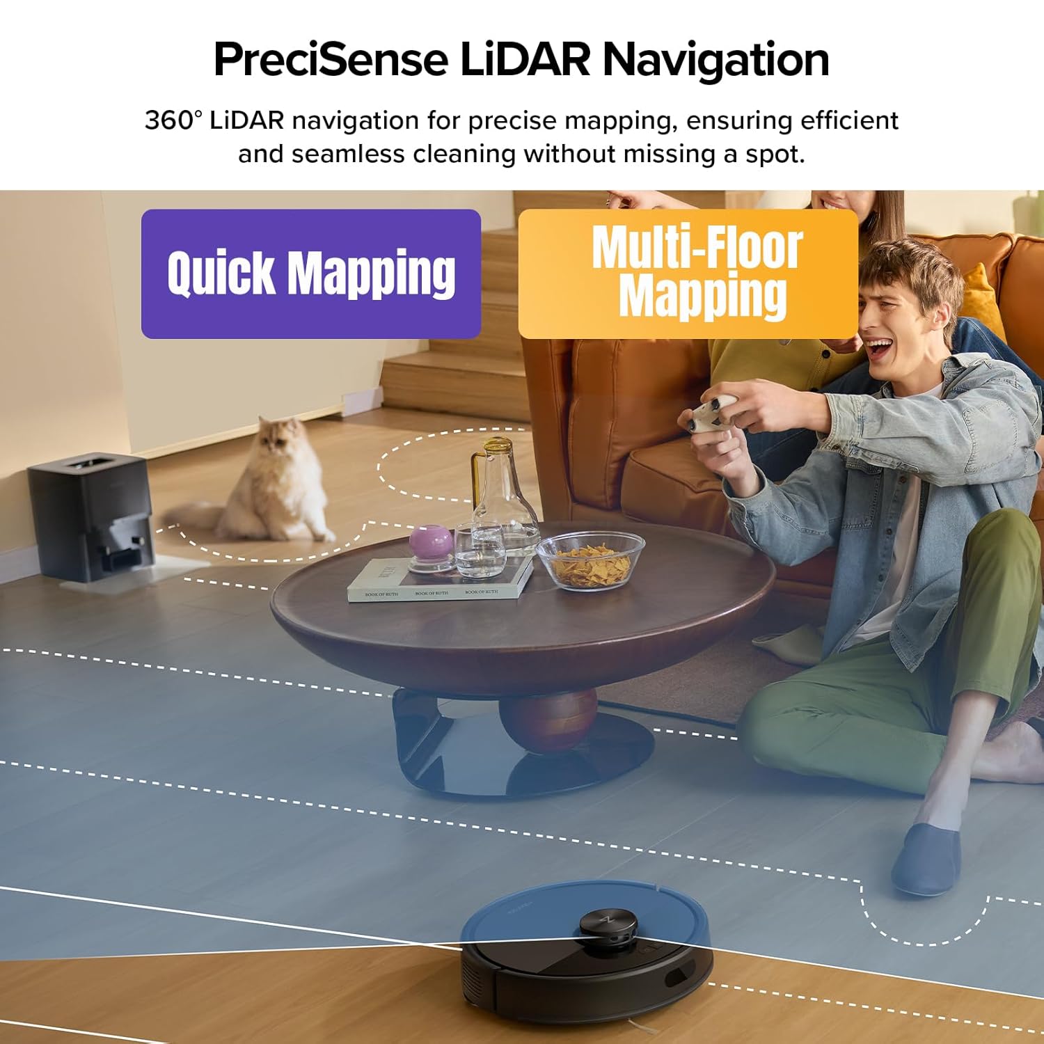 Q5 Max+ Robot Vacuum with Self-Empty Dock