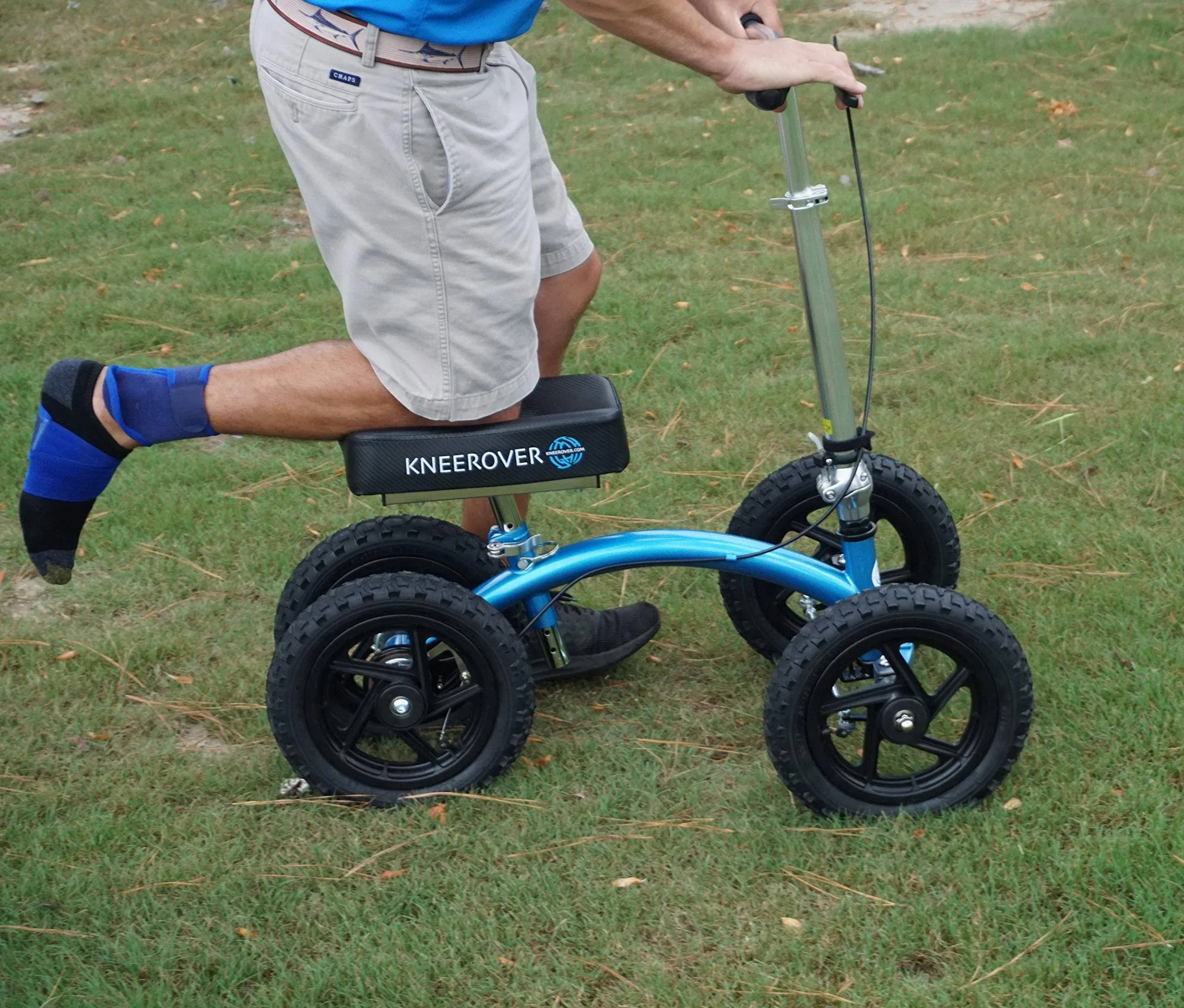 New KneeRover Quad All Terrain Knee Walker in Metallic Blue