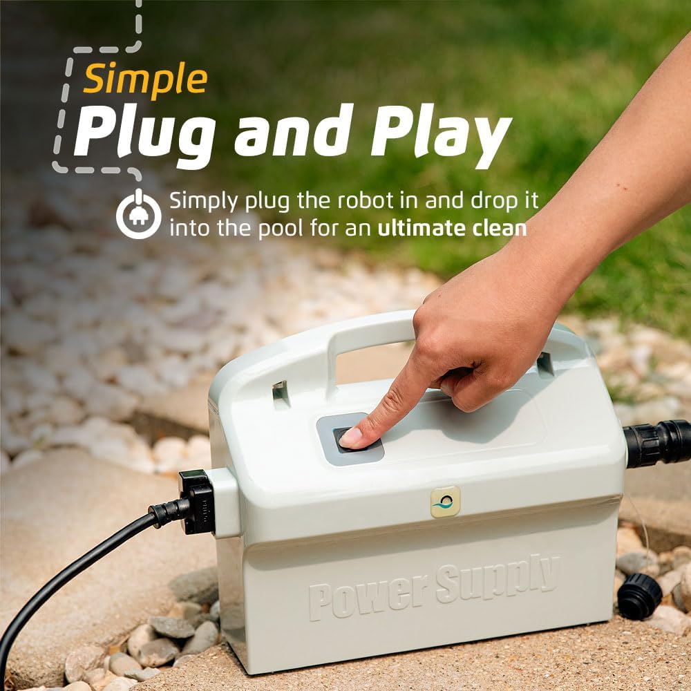 Dolphin Nautilus CC Plus Wi-Fi Automatic Robotic Pool Vacuum Cleaner, Always Cleaning, Never Charging, with Wall Climbing Scrubber Brush, Ideal for In-Ground Pools up to 50 FT in Length