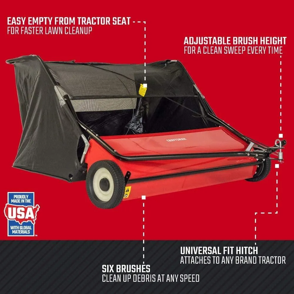 2025 52 Tow Lawn Sweeper, Black