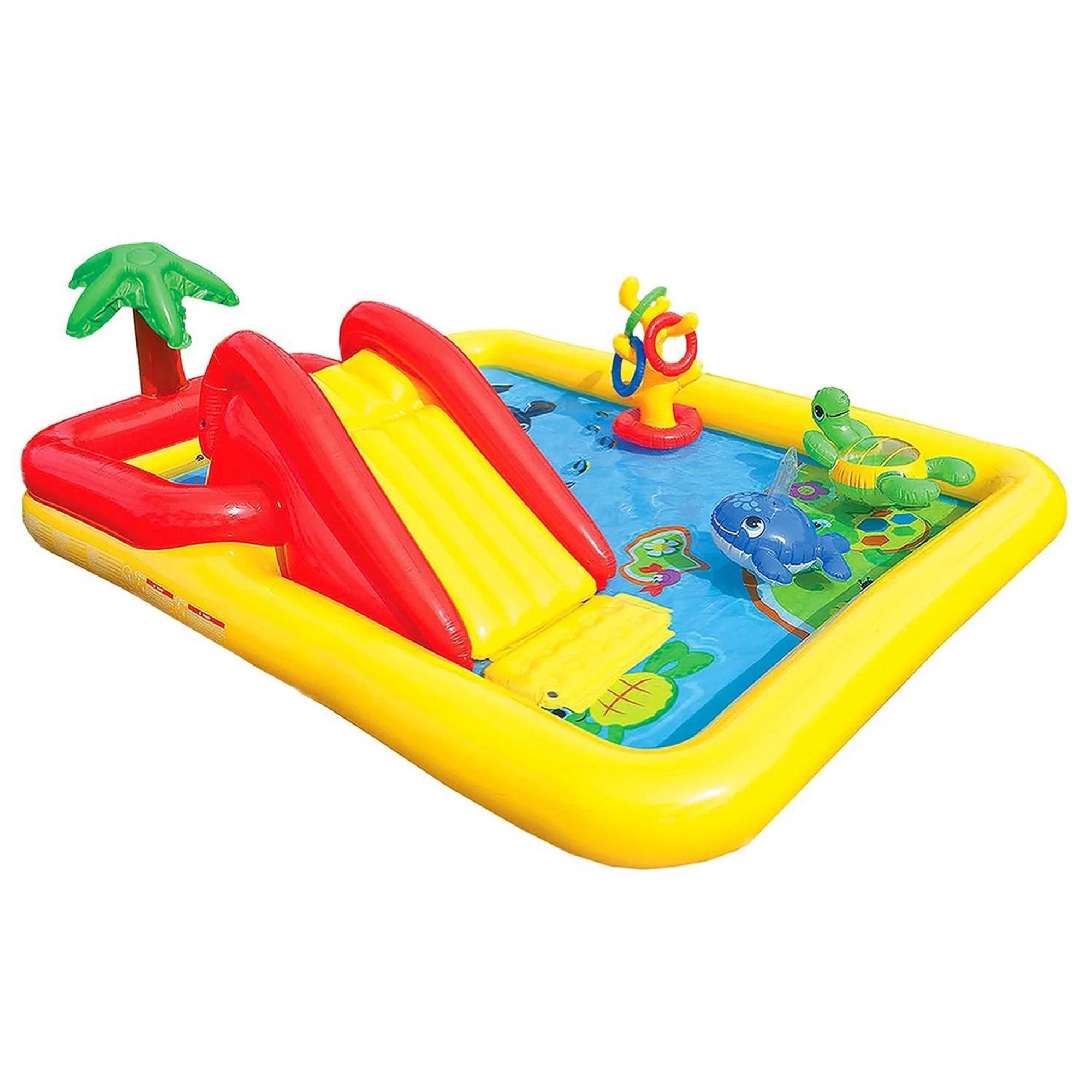 Dinoland Kiddie Inflatable Pool & Inflatable Ocean Backyard Kiddie Pool