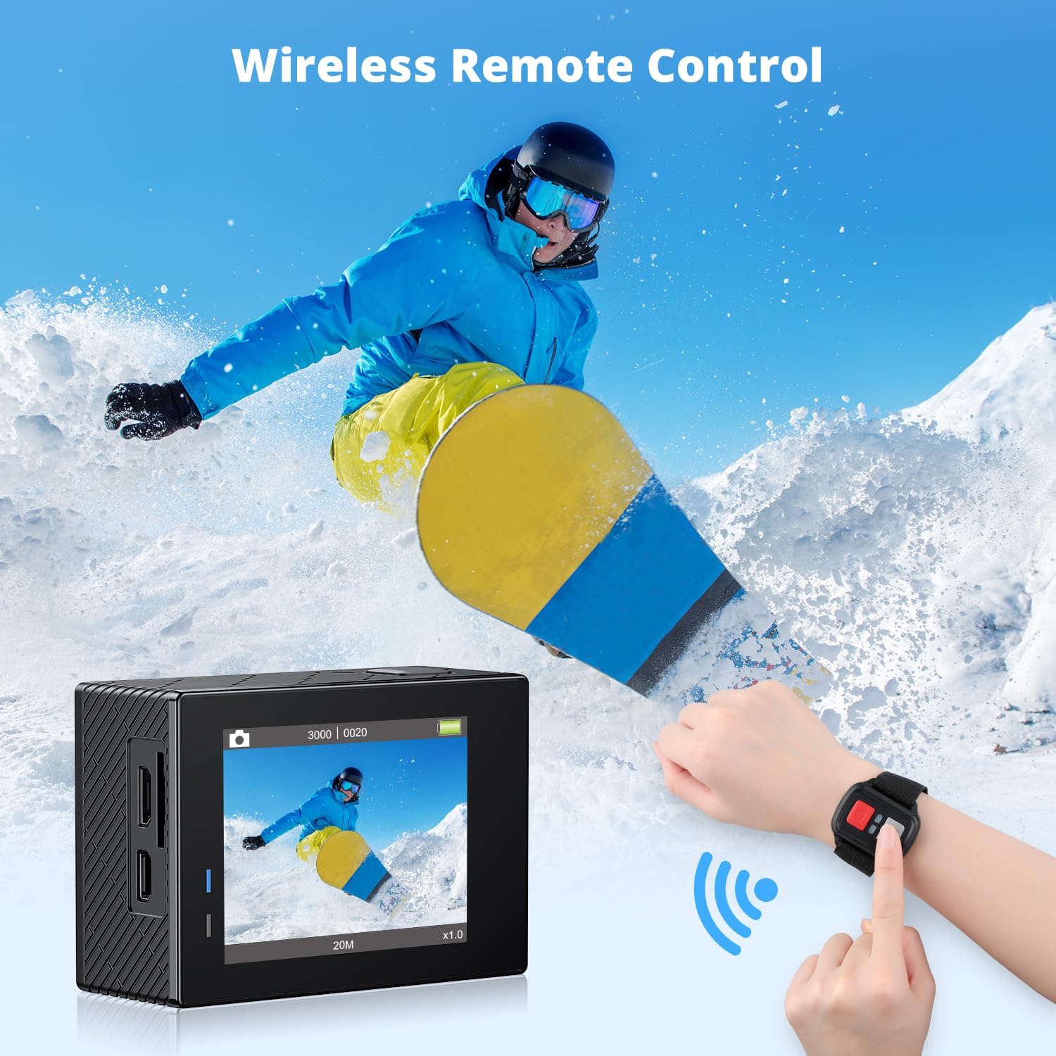 AKASO Brave 4 Action Camera 4K 30fps with 64GB MicroSD U3 Card