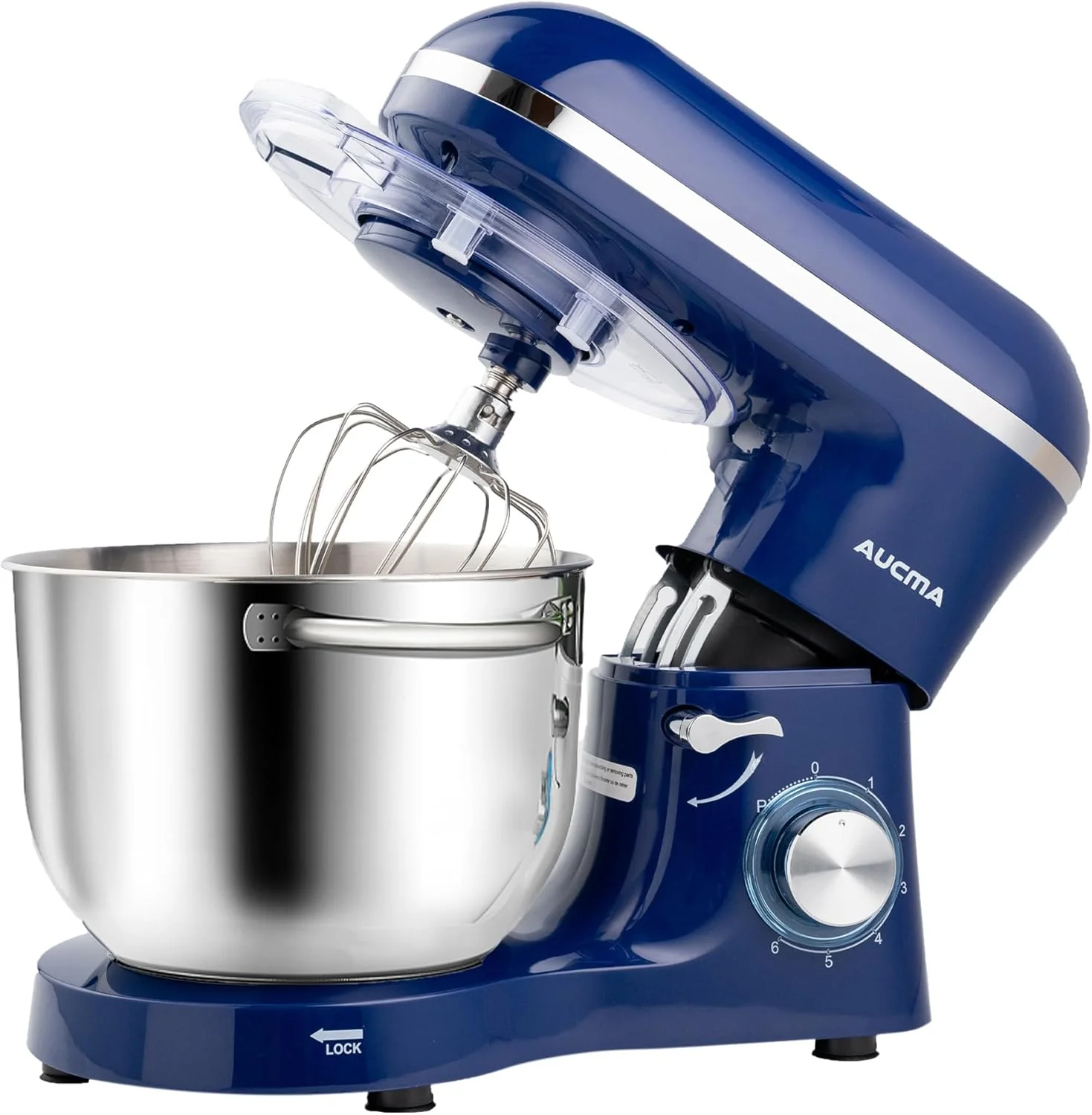 Aucma Stand Mixer,6.5-QT 660W 6-Speed Tilt-Head Food Mixer, Kitchen Electric Mixer with Dough Hook