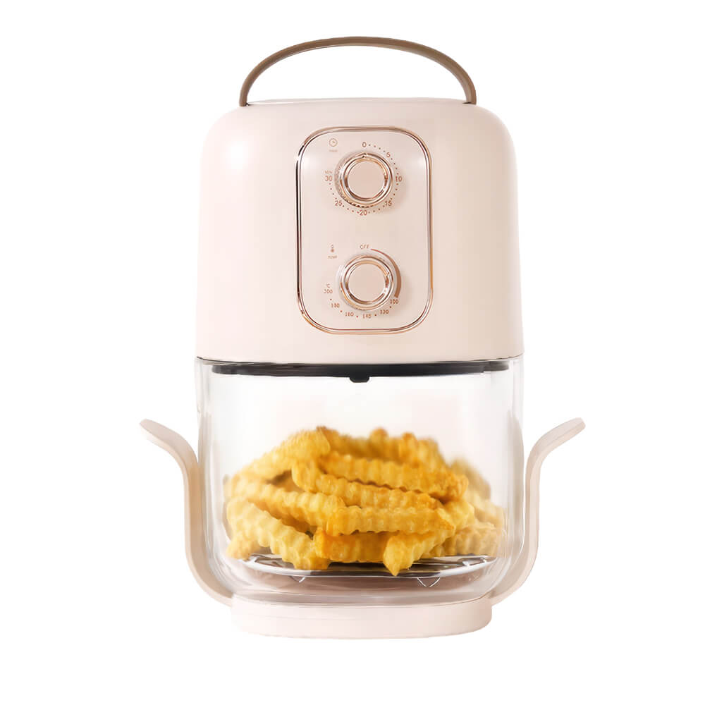 360° Visible Glass Oil-free Air Fryer Baked Potatoes 2.5-Qt