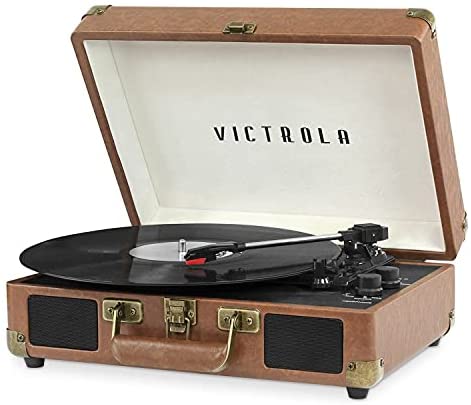 Victrola Vintage 3-Speed Bluetooth Portable Suitcase Record Player