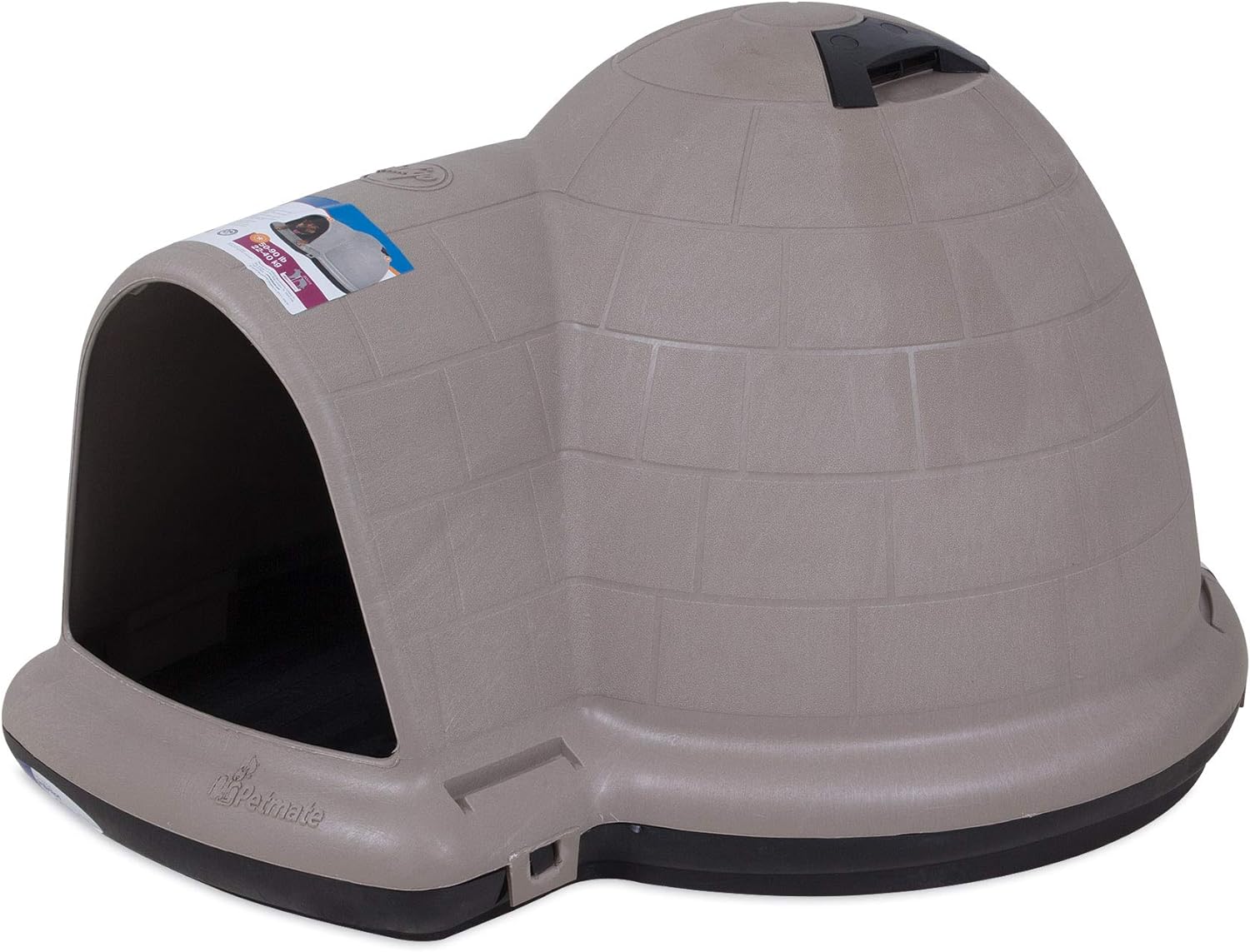 2025 Petmate Indigo Dog House (Igloo Dog House, Made in USA with 90% Recycled Materials, All-Weather Protection Pet Shelter) for XL Dogs -90 to 125 pounds, Made in USA