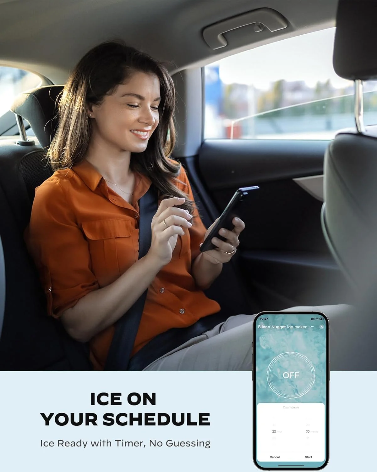 Nugget Ice Maker Countertop Pebble Ice Maker with Soft Chewable Ice