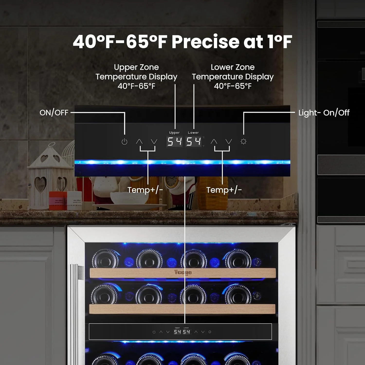 Wine Fridge Cooler 15 Inch Wine Fridge Hold 33 Bottles