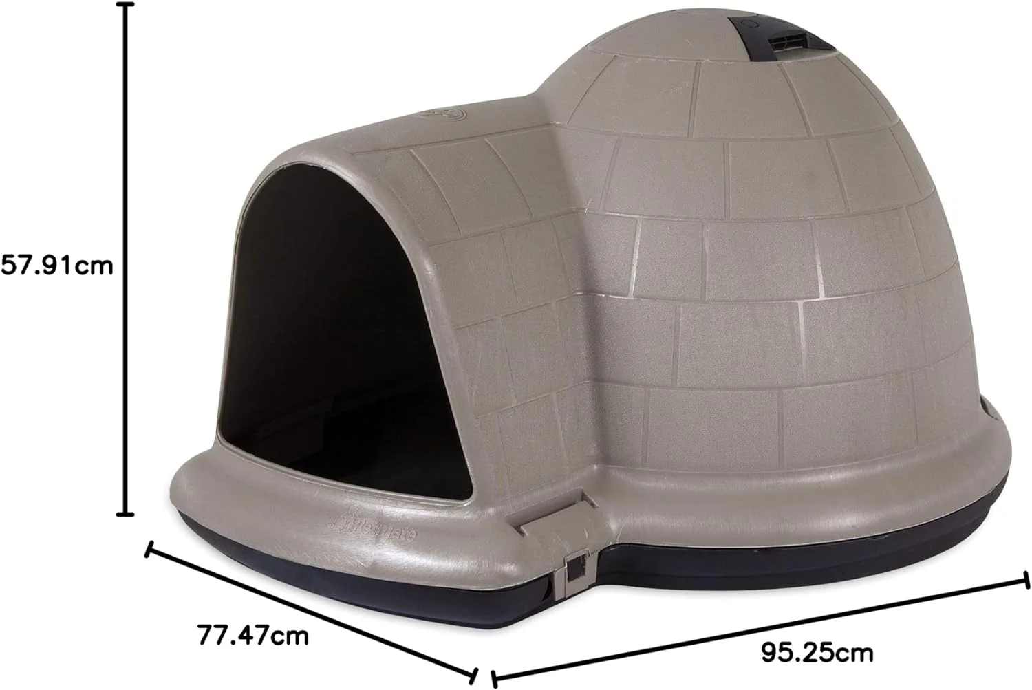 2025 Petmate Indigo Dog House (Igloo Dog House, Made in USA with 90% Recycled Materials, All-Weather Protection Pet Shelter) for XL Dogs -90 to 125 pounds, Made in USA