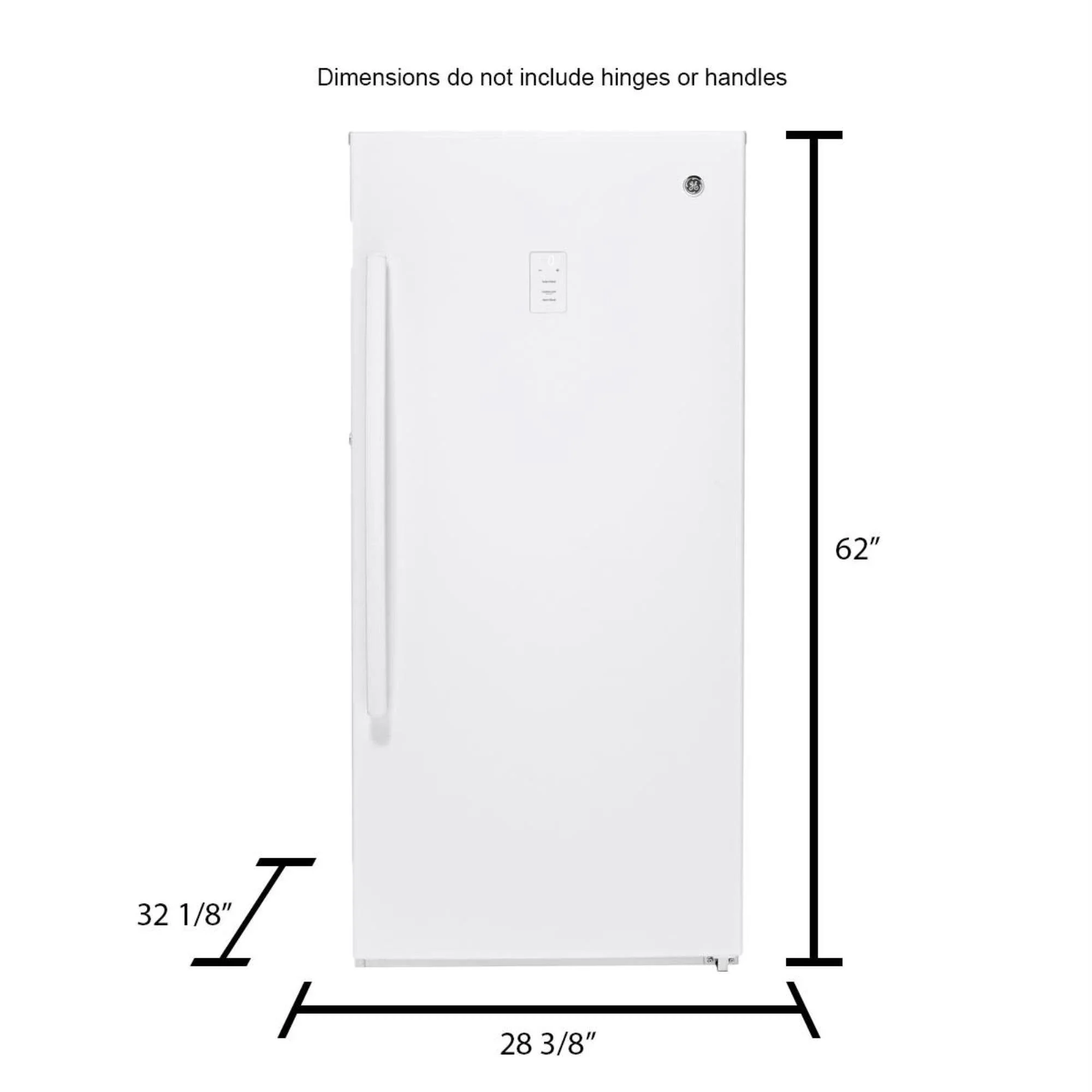 2025 GE 14.1 Cu. ft. White Frost-free Upright Freezer FUF14DLRWW