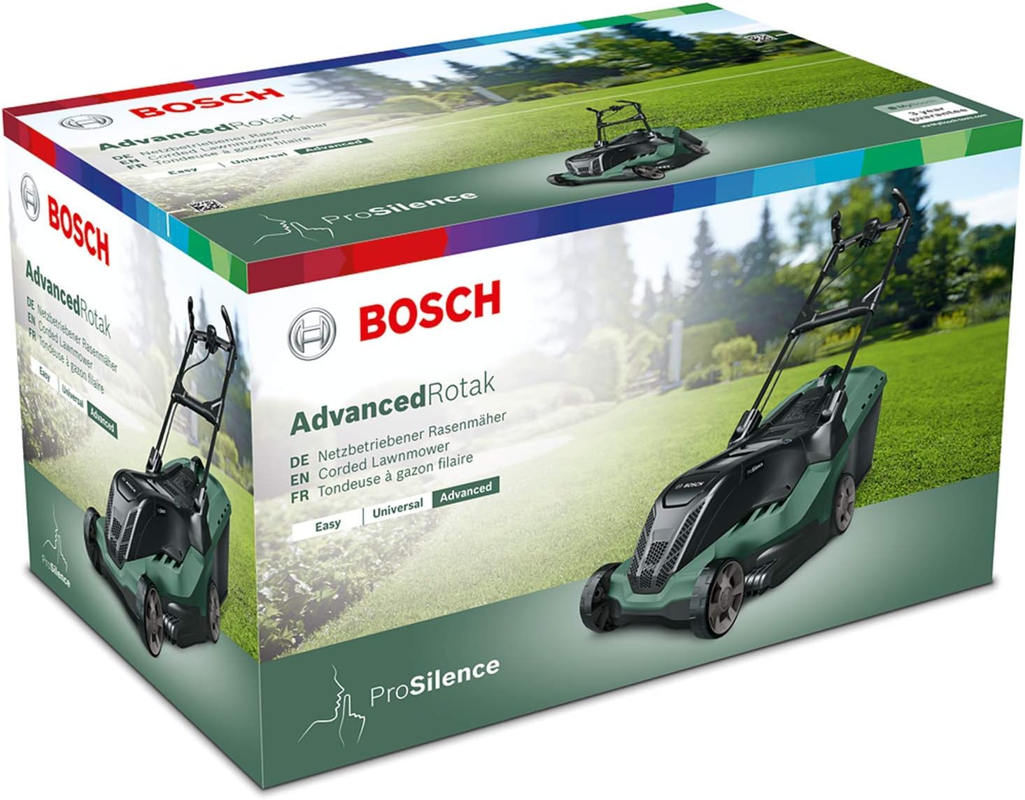 Bosch Rasenmher AdvancedRotak 750 (1700 Watt, Schnittbreite: 44 cm, Rasenflchen bis 750 m, im Karton)