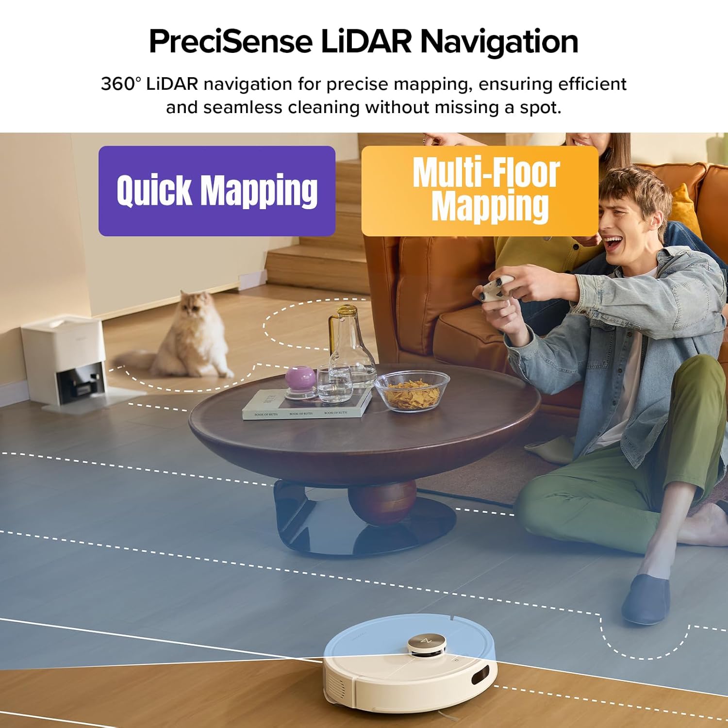 Q5 Max+ Robot Vacuum with Self-Empty Dock