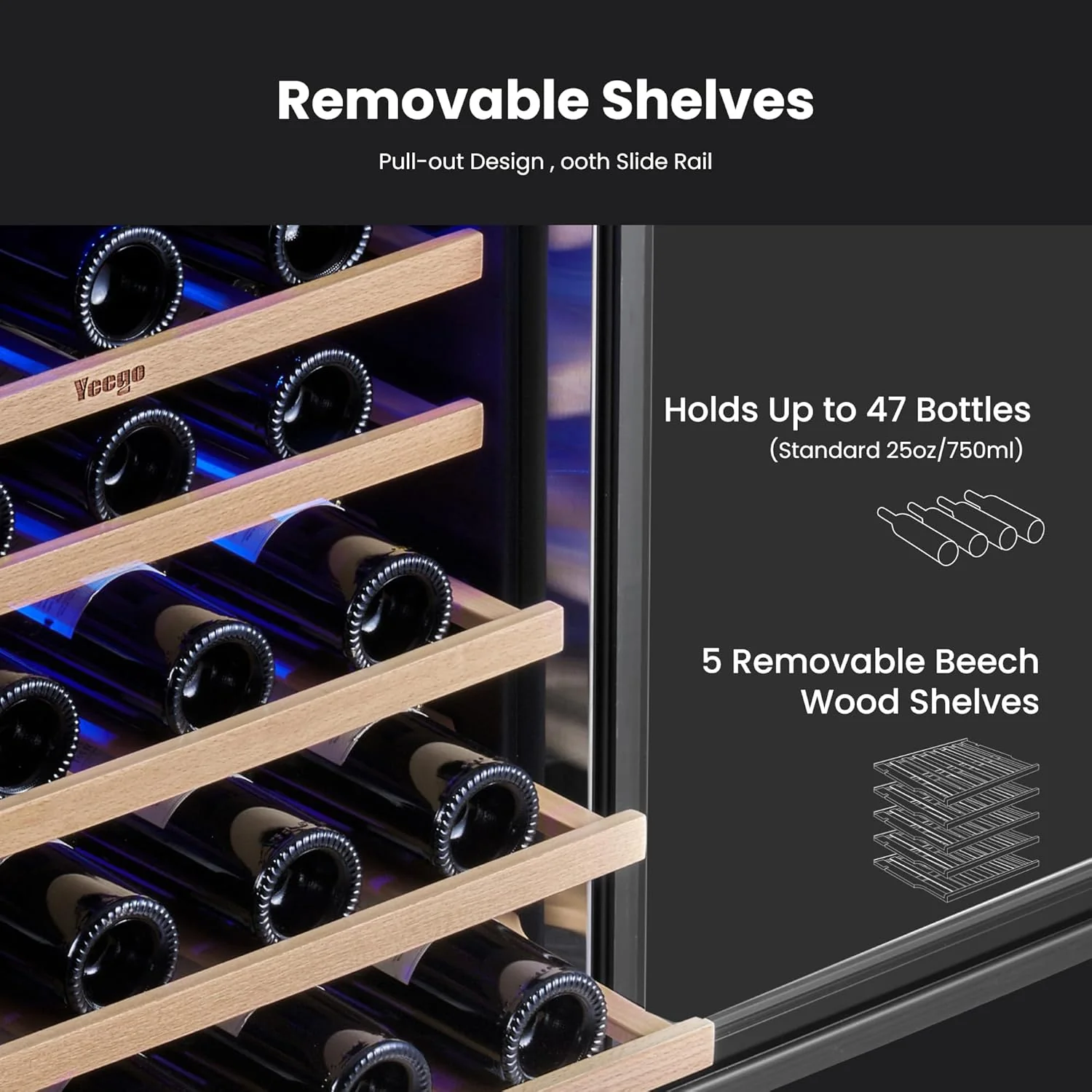 Wine Fridge Cooler 15 Inch Wine Fridge Hold 33 Bottles