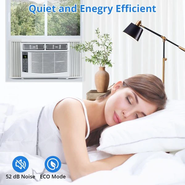 Window Air Conditioner With Reusable Filter & Controls, 6000 BTU 115V~, Suitable for 250 Sq.Ft