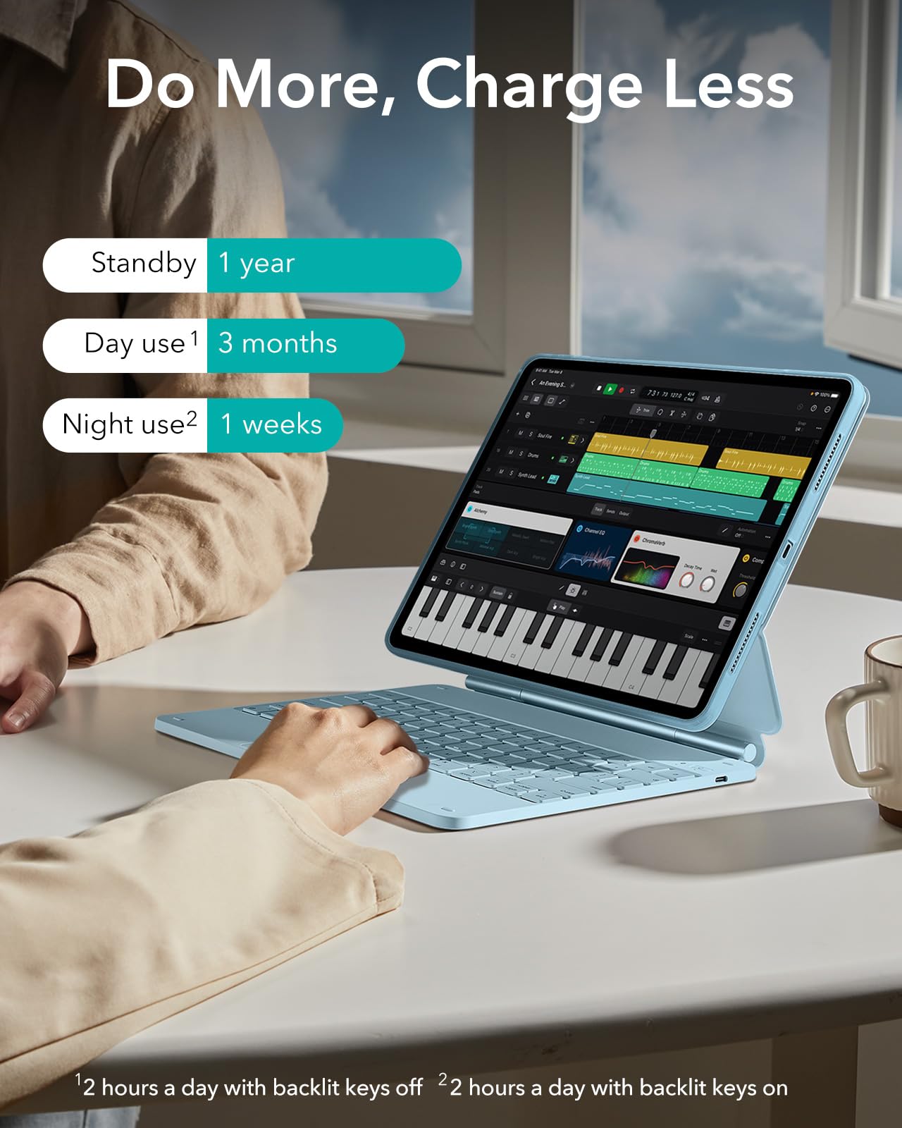 ESR iPad Pro 13 Inch Case with Keyboard (M4, 2024)