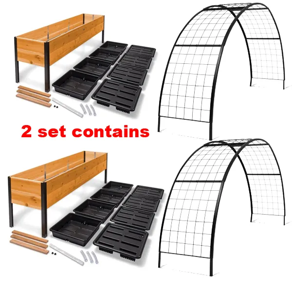 🎍Heavy Duty Standing Garden Planters for Outdoor❤️(2' x 8' )