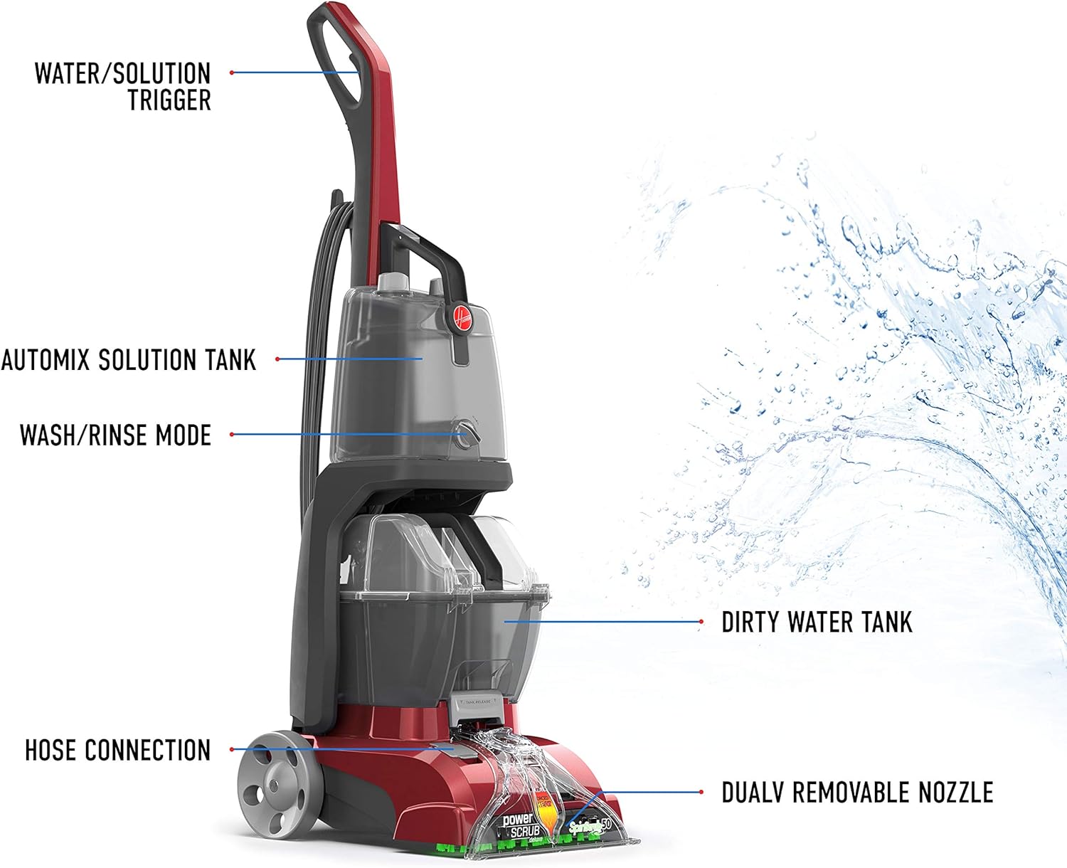 Deluxe Carpet Cleaning Machine with Free Cleaning Carpet Cleaning Solution (50 oz)