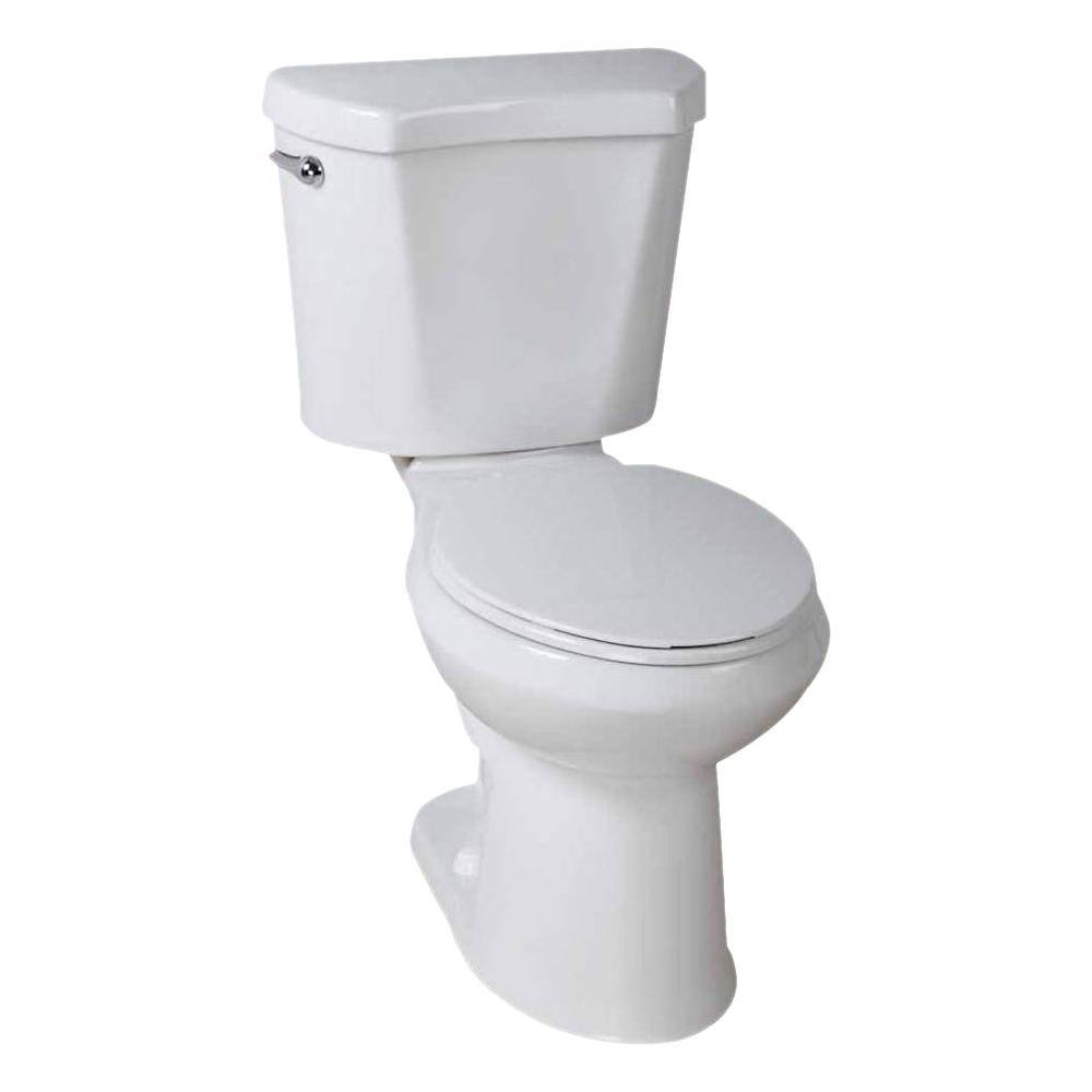 2025 Glacier Bay 2-Piece 1.28 GPF High Efficiency Single Flush Elongated Toilet in White