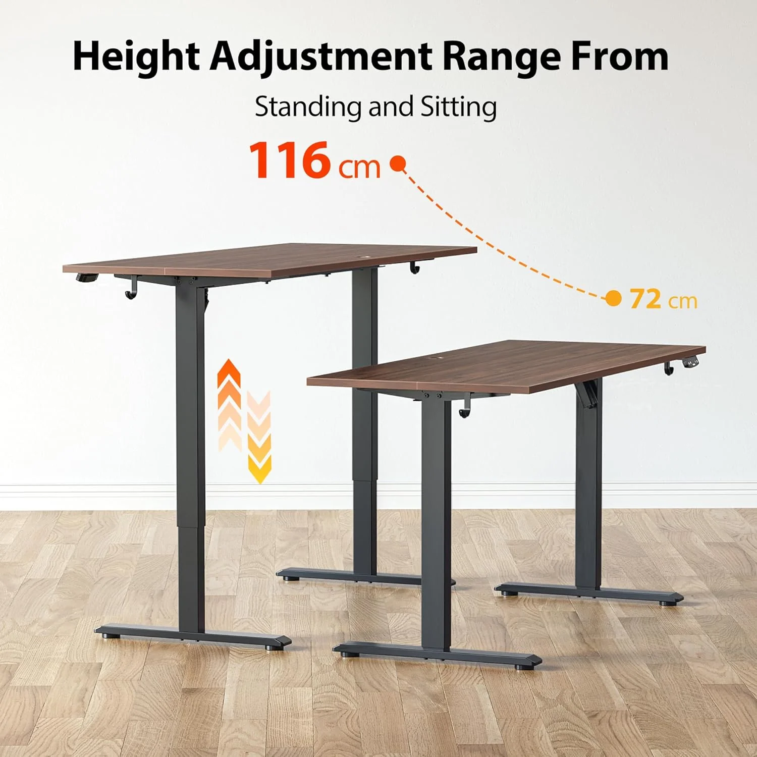 Electric Standing Desk 48 x 24 Inches Height Adjustable Desk