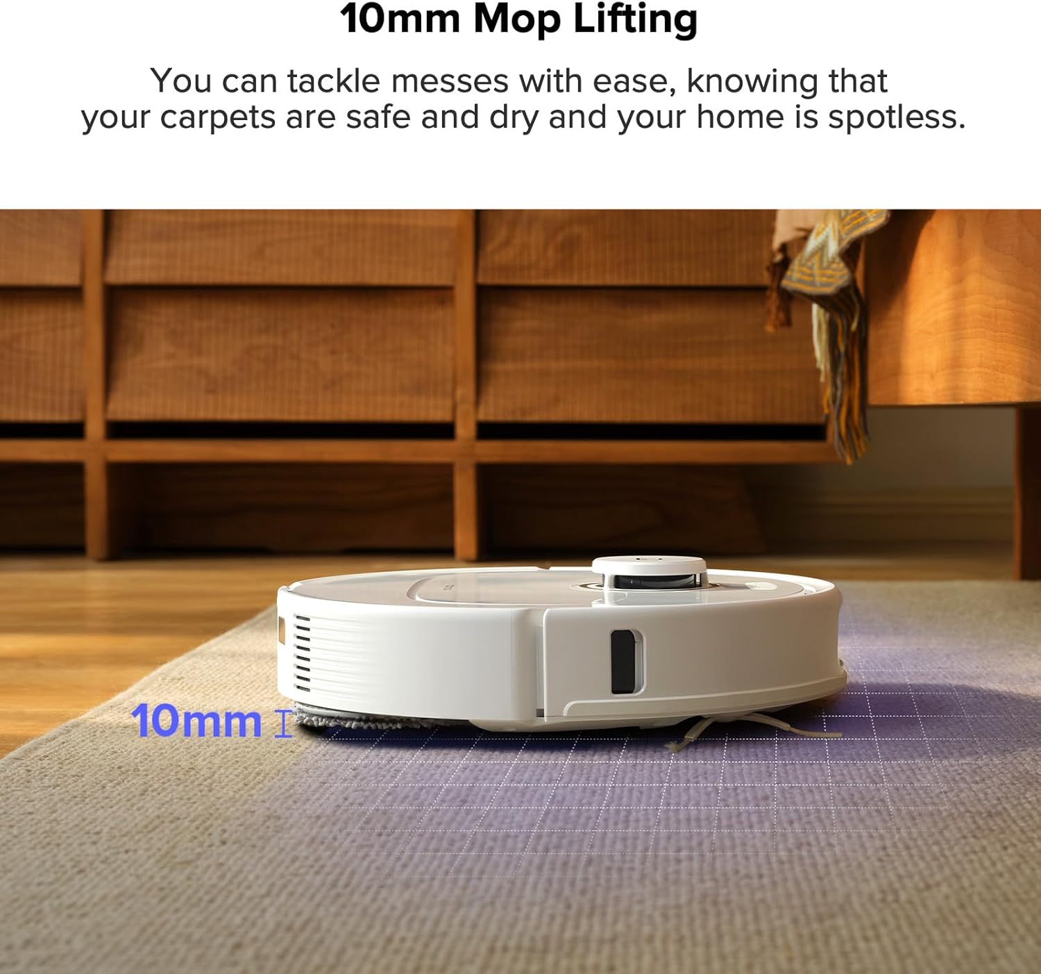 Qrevo Pro Robot Vacuum and Mop with FlexiArm Design Edge Mopping, Dynamic Hot Water Mop Washing and Auto Mop Drying, Intelligent Dirt Detection, 7,000 Pa Suction, Ideal for Carpets