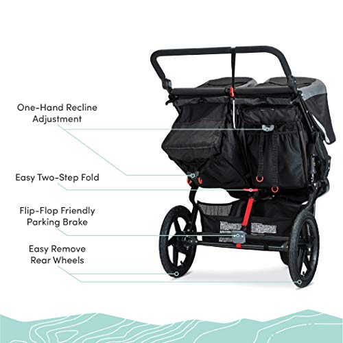 2025 Revolution Flex 3.0 Duallie Double Jogging Stroller, Graphite Black