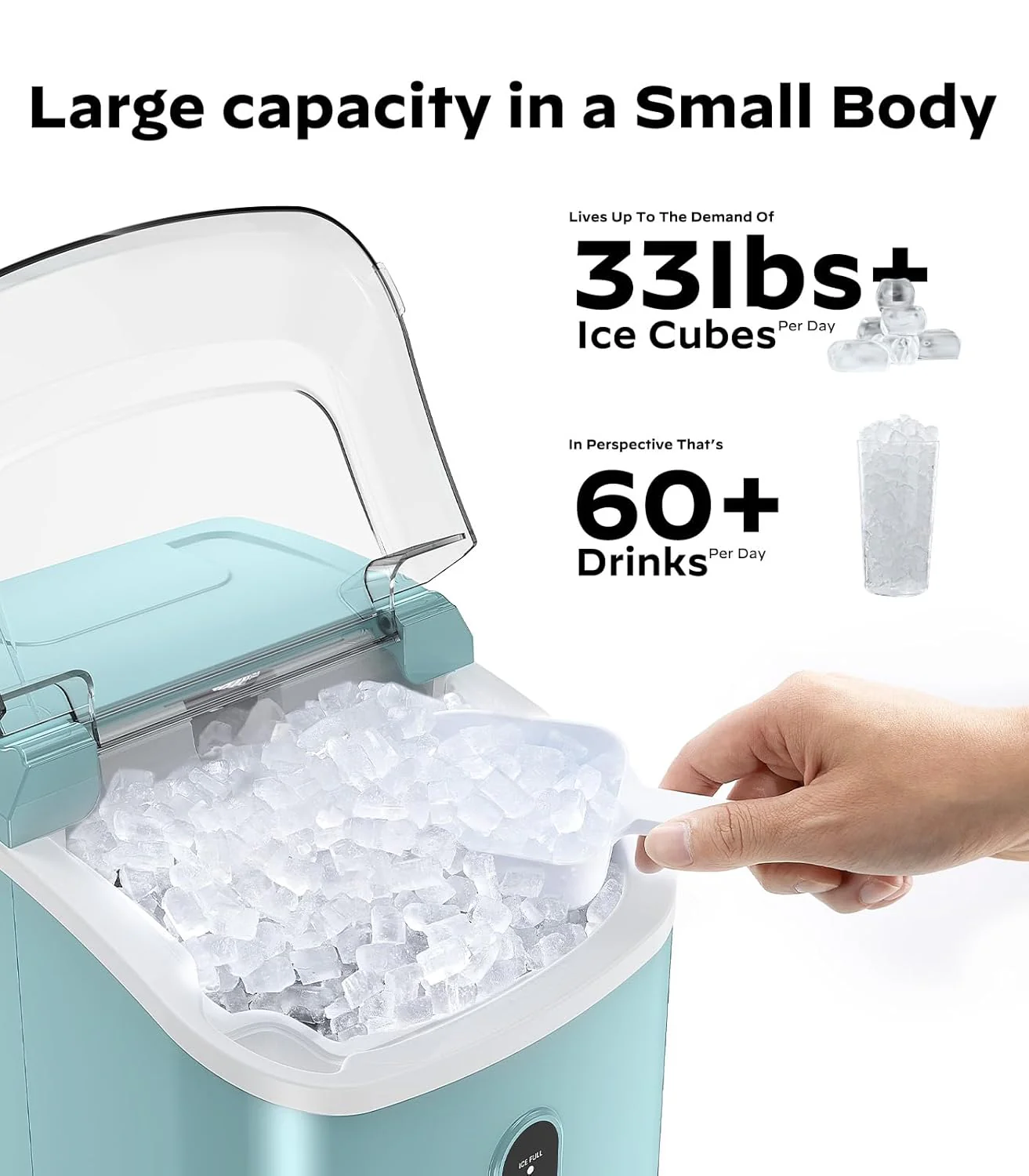 Ice Maker Countertop Silonn Chewable Pellet Ice Machine