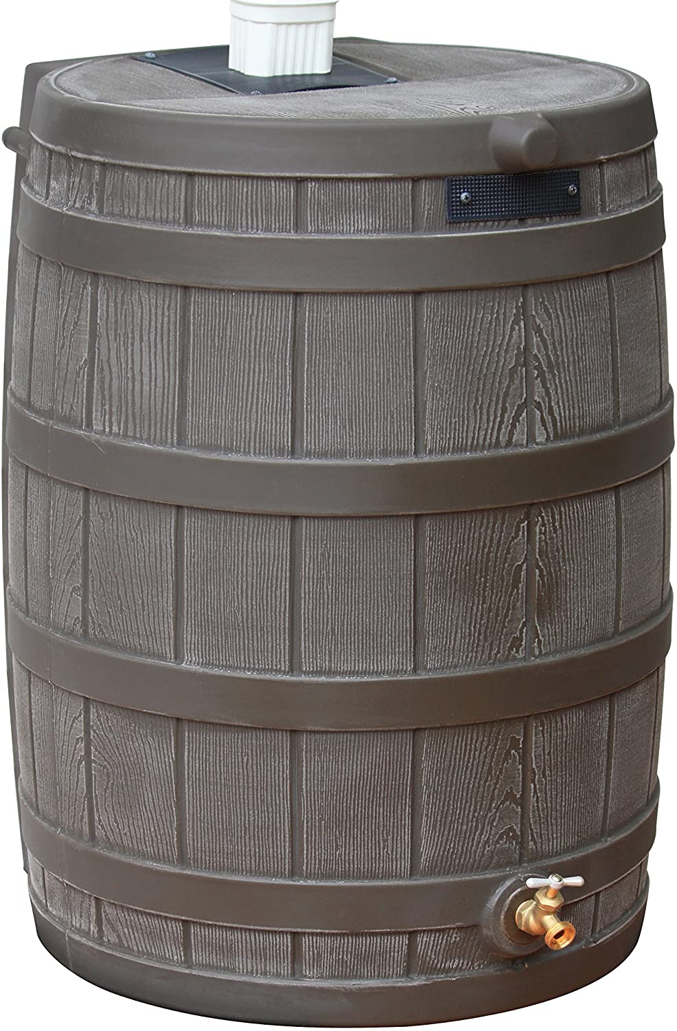 2025 Good Ideas Rain Wizard 50 Gallon Plastic Outdoor Home Rain Barrel Water Storage Collector