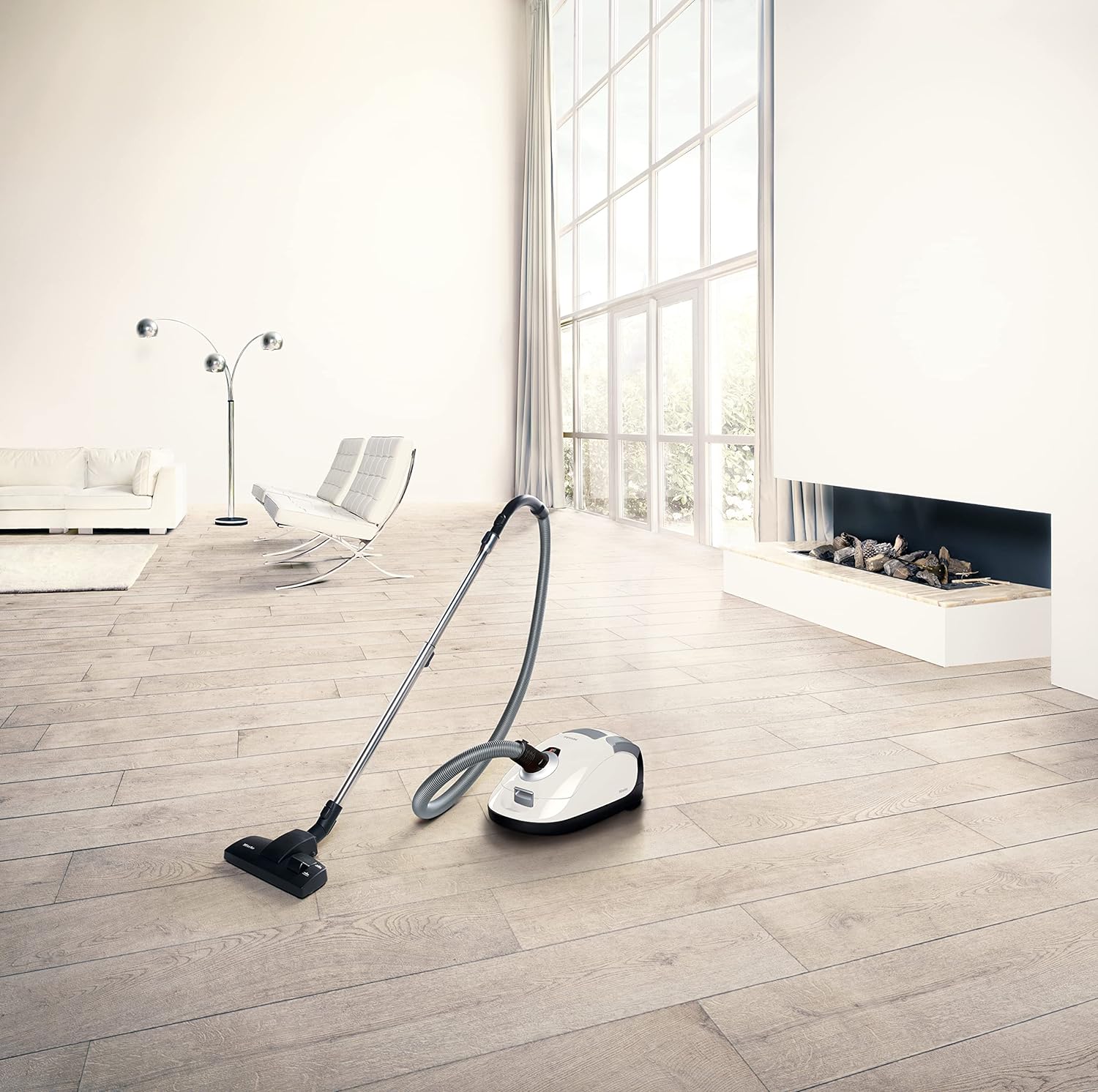 Pure Suction Powerline Canister Vacuum Cleaner, Lotus White