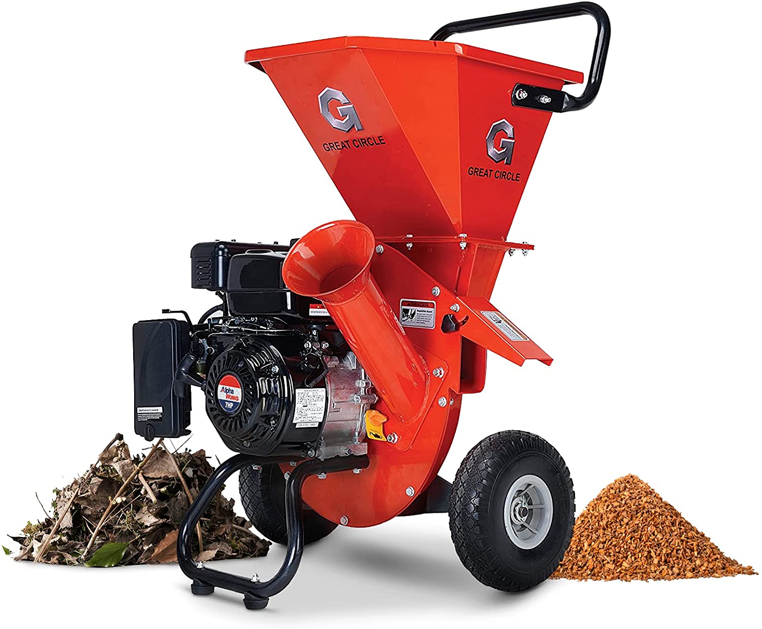 2025 GreatCircleUSA Wood Chipper Shredder Mulcher Heavy Duty Gas Powered