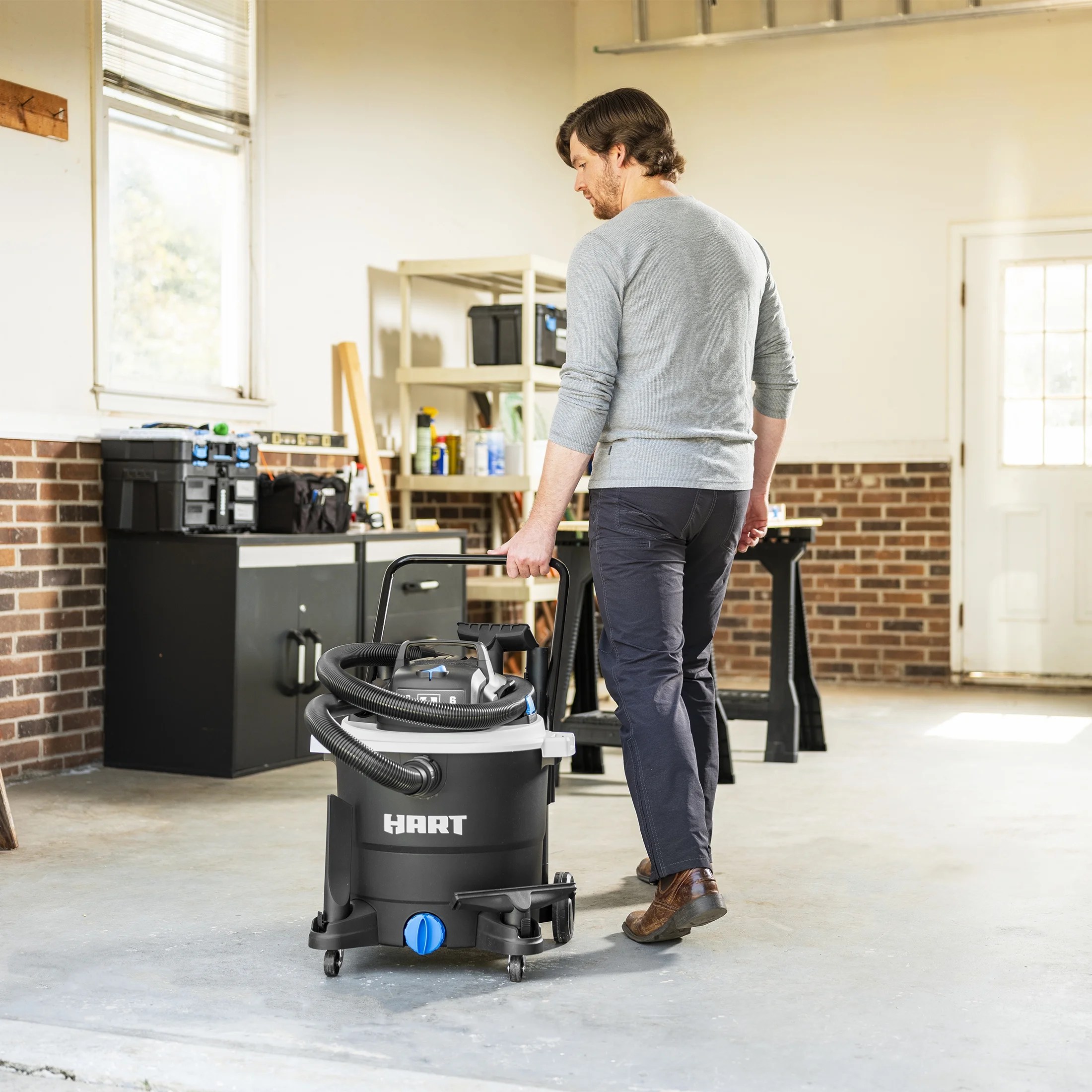 HART 12 Gallon 6 Peak HP Wet/Dry Vacuum, VOC1212PW 3701