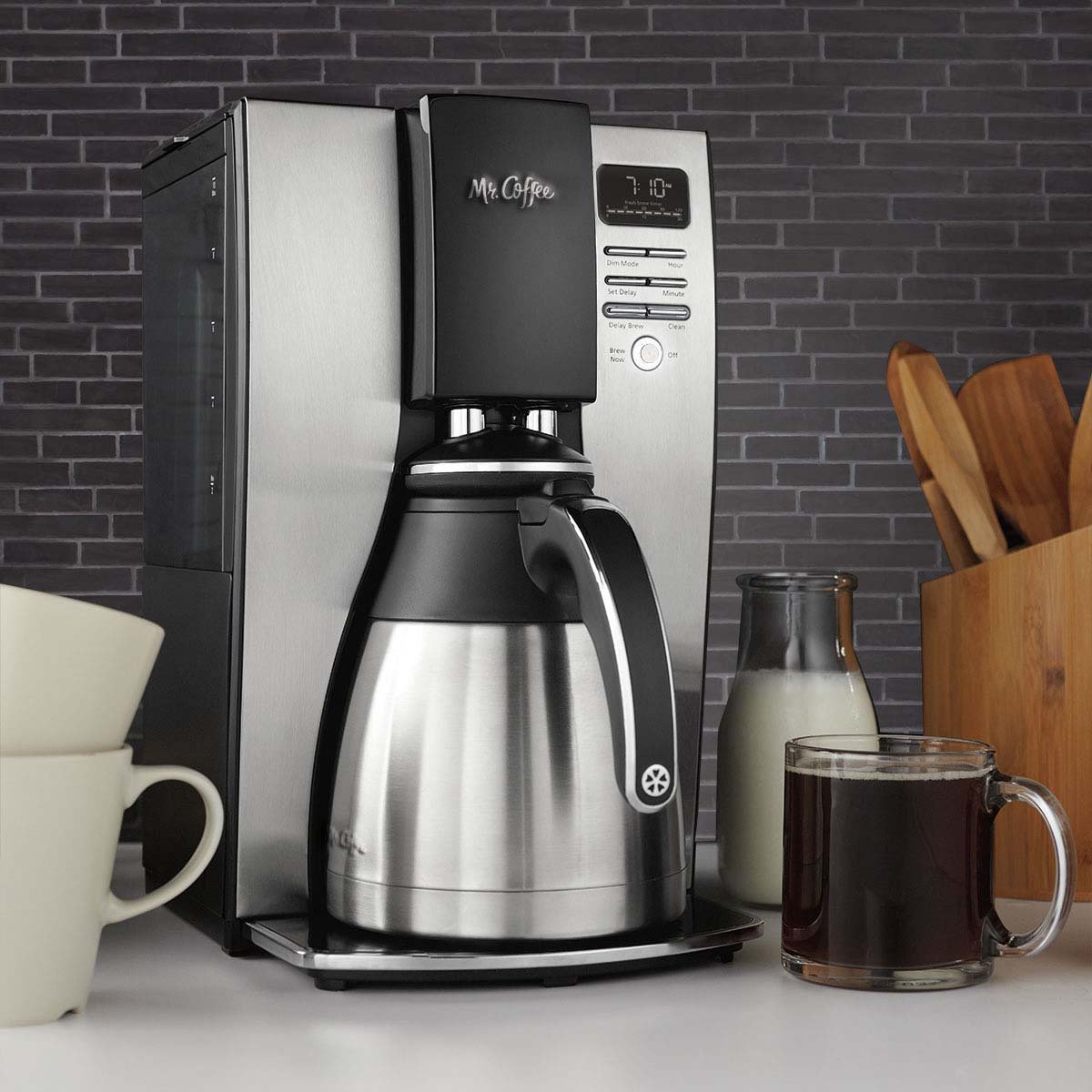 Mr. Coffee 10-Cup Programmable Coffee Maker, Insulated Thermal Carafe