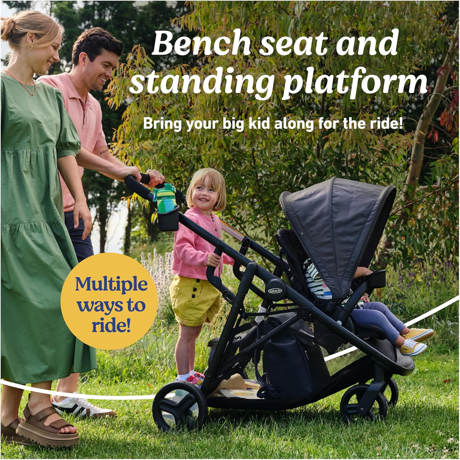 Ready2Grow Lx 2.0 Double Stroller with Bench Seat