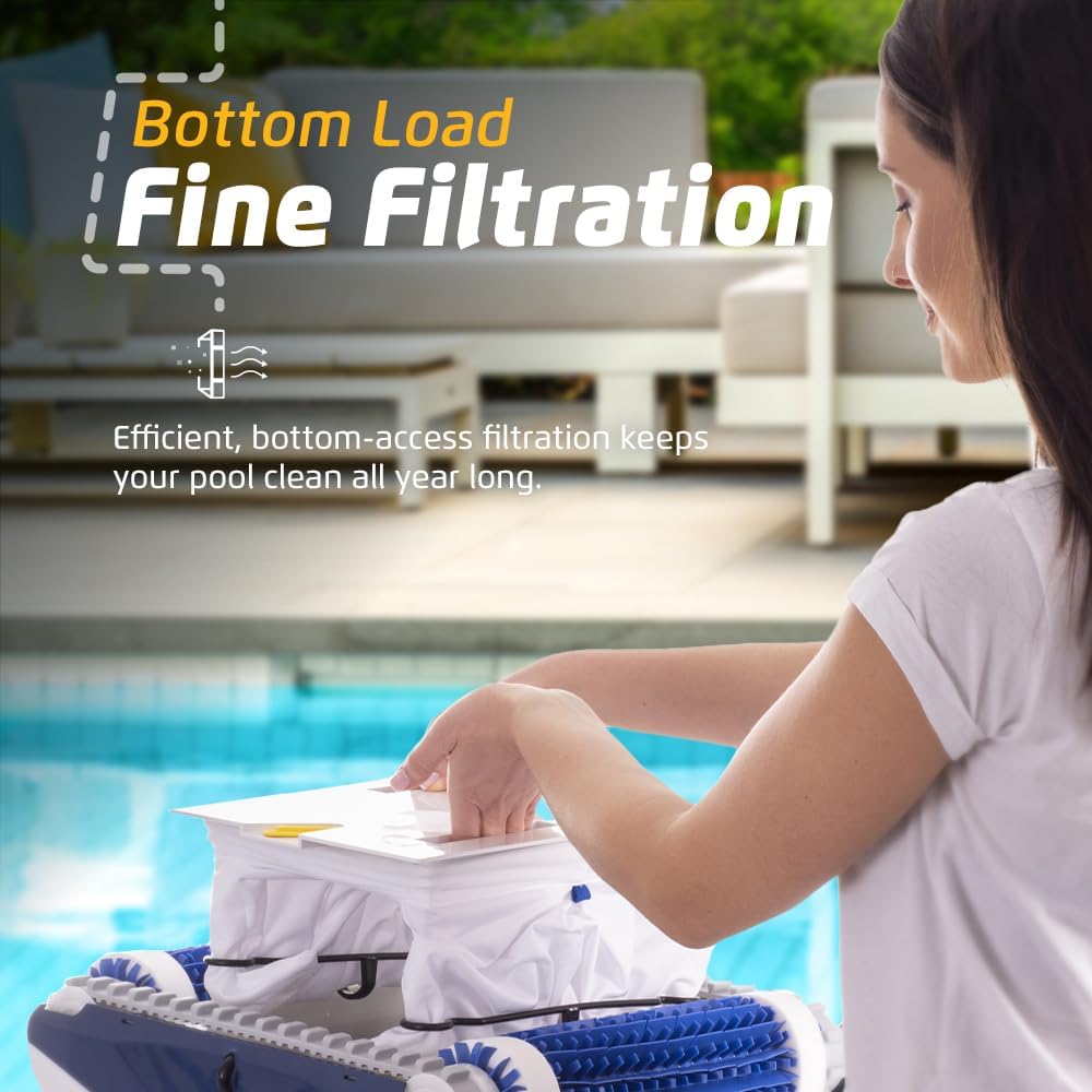 Dolphin Nautilus CC Plus Wi-Fi Automatic Robotic Pool Vacuum Cleaner, Always Cleaning, Never Charging, with Wall Climbing Scrubber Brush, Ideal for In-Ground Pools up to 50 FT in Length