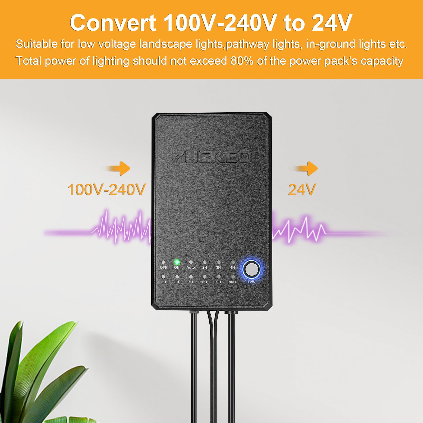 ZUCKEO All-in-One 5W LED Landscape Lighting Kit, 3000K 12-24V 8Pack