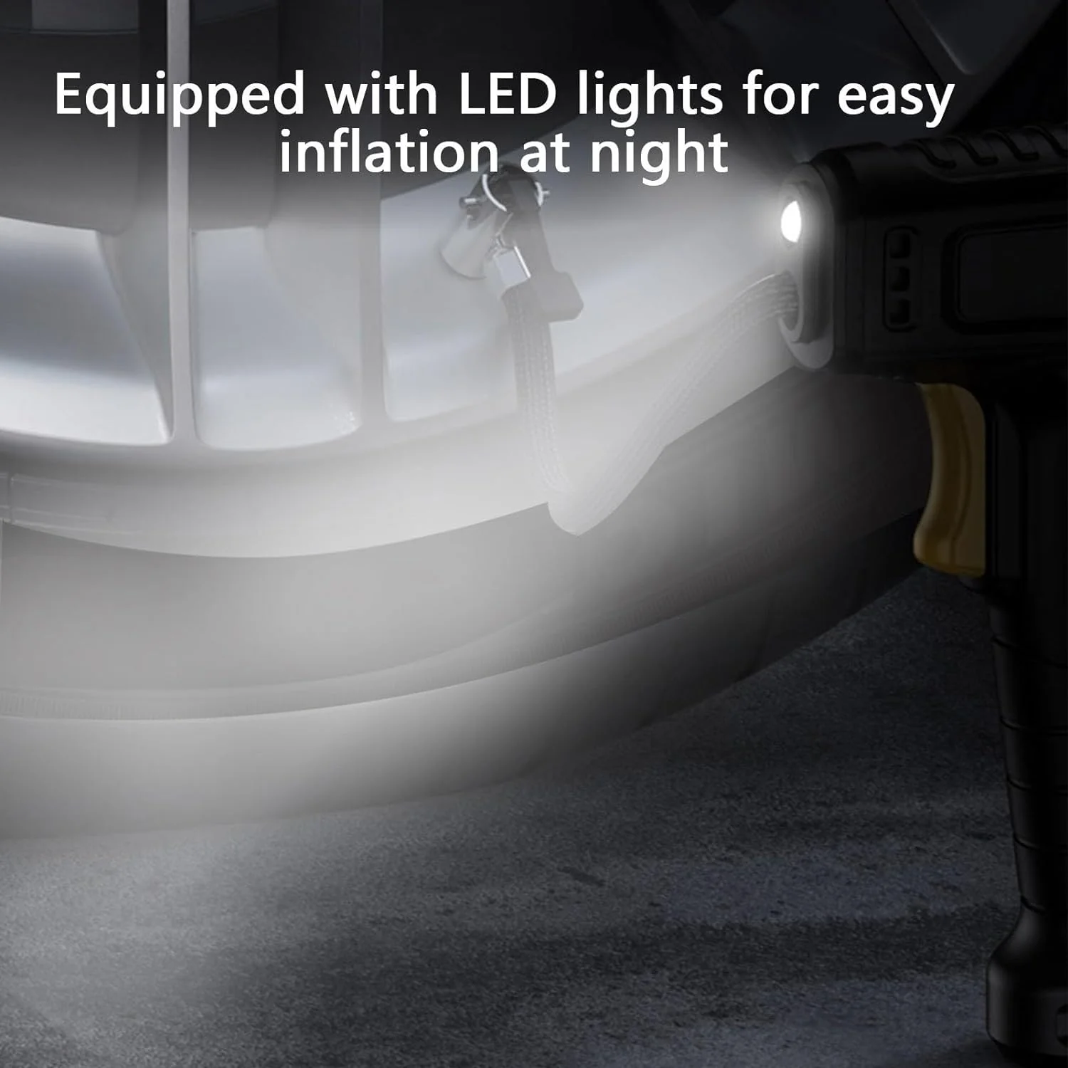 2025 Tire Inflator Pump with Emergency LED Light - 12V