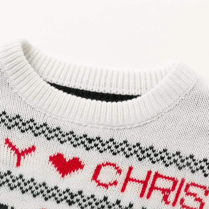 Noel Elk Heart Christmas Knit Sweater