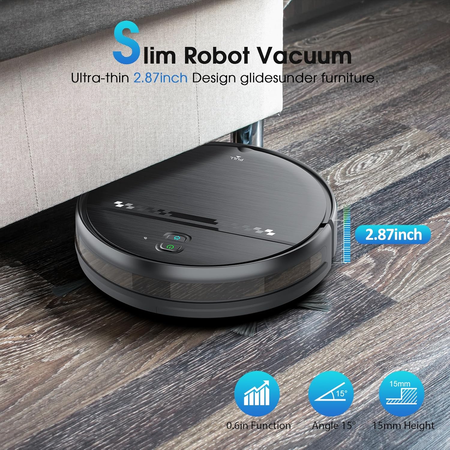 SHELIKI Robot Vacuum and Mop 2-in-1 with Strong Suction