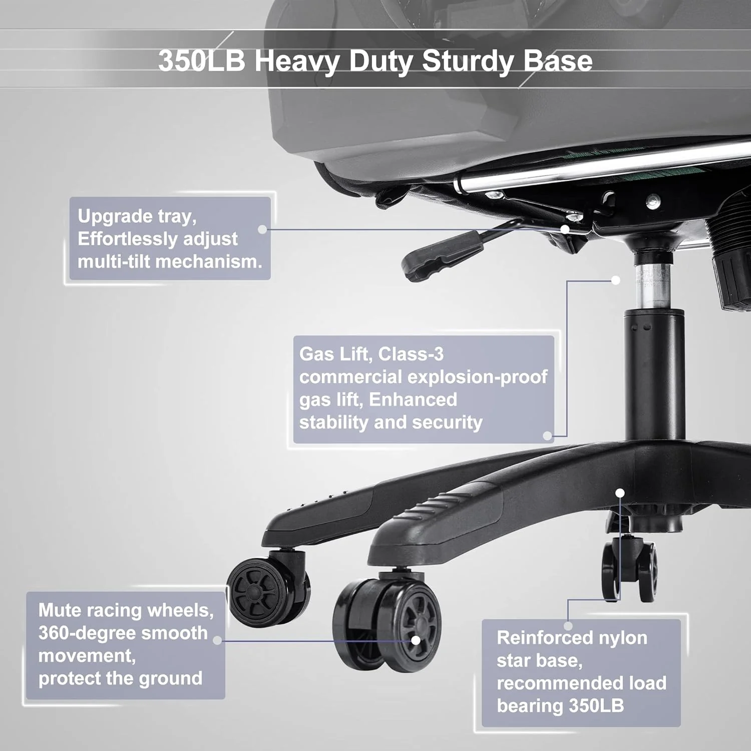 2025 Classic PU Leather Large and Tall Ergonomic Computer Chair