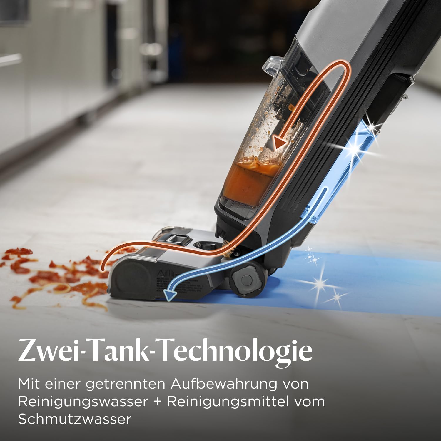 BISSELL CrossWave OmniForce, Kabelloser Nass Trockensauger, Saugen & Wischen in Einem oder nur Saugen Modus, Nasssauger mit Hoher Leistung, Waschsauger, Saugwisher, 240m Mehrflchenreinigung, 3912N