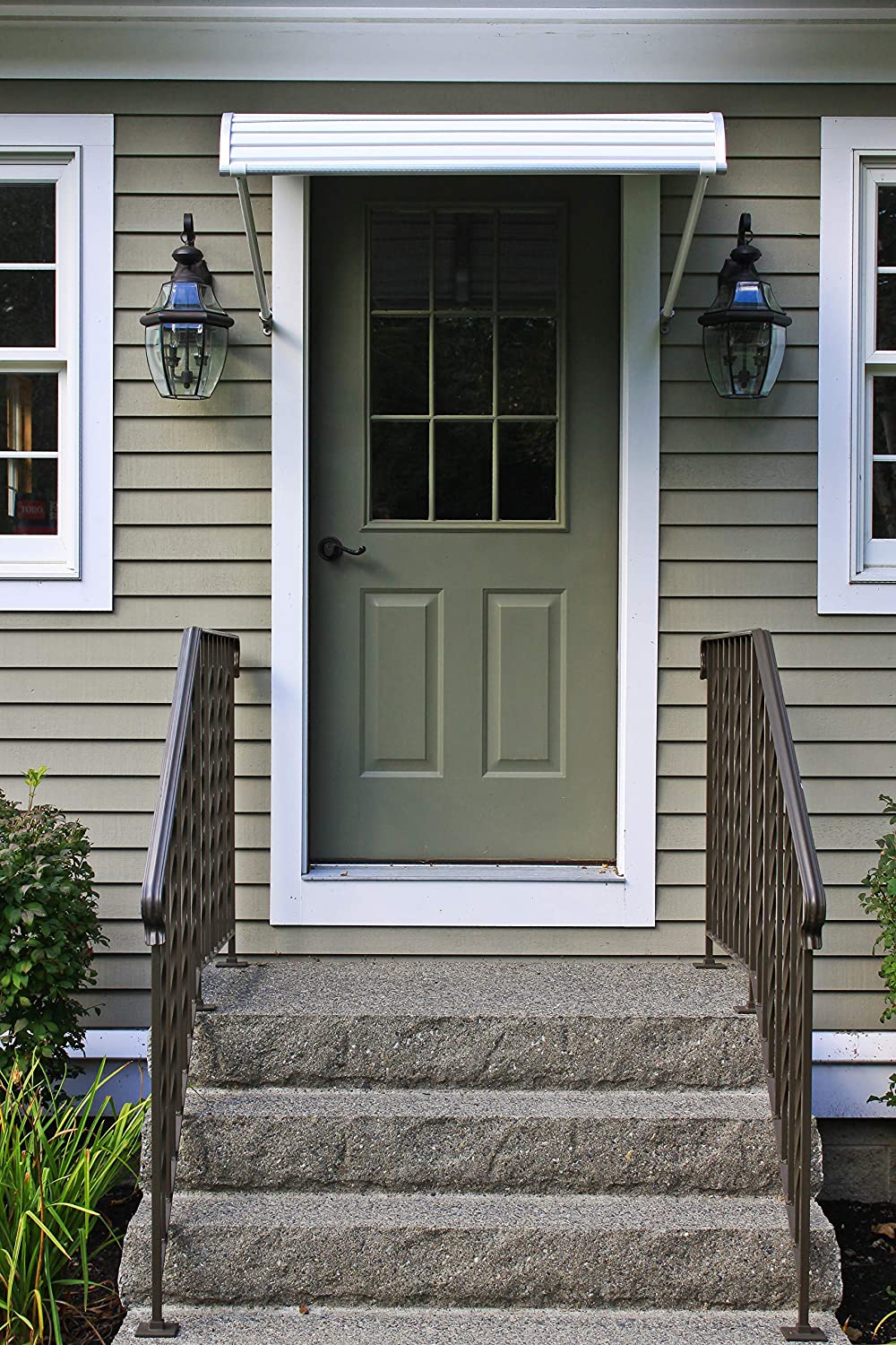 2025 NuImage Awnings 60425 Series 2500 Aluminum Door Canopy with Support Arms