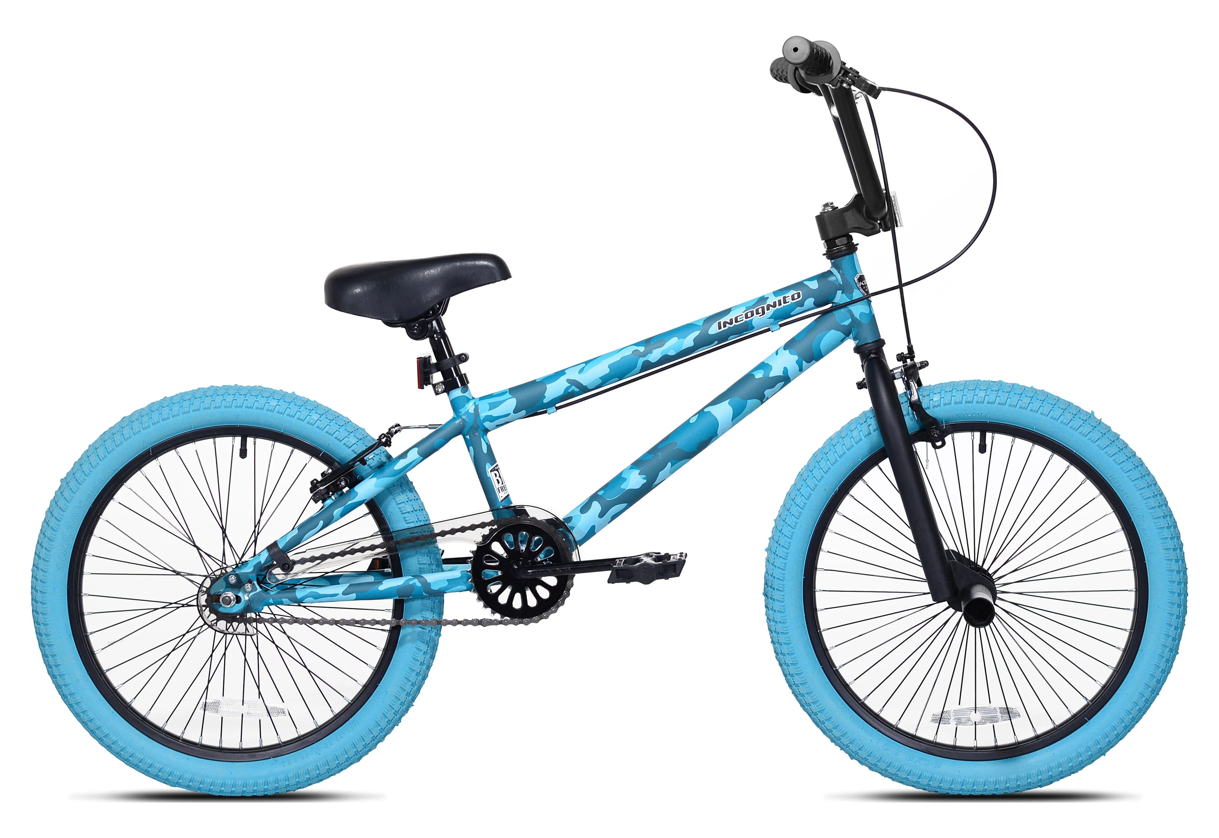 2025 Bicycle 20-inch Incognito Girl's BMX Child Bike, Turquoise Blue Camouflage