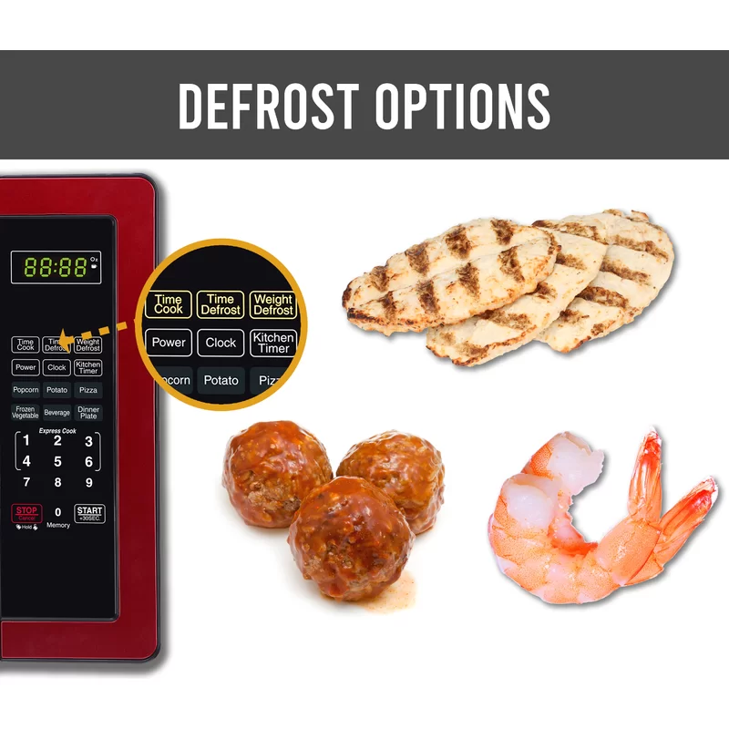 2025 1.1 cu. Ft. 1000-Watt Countertop Microwave Oven in Metallic Red